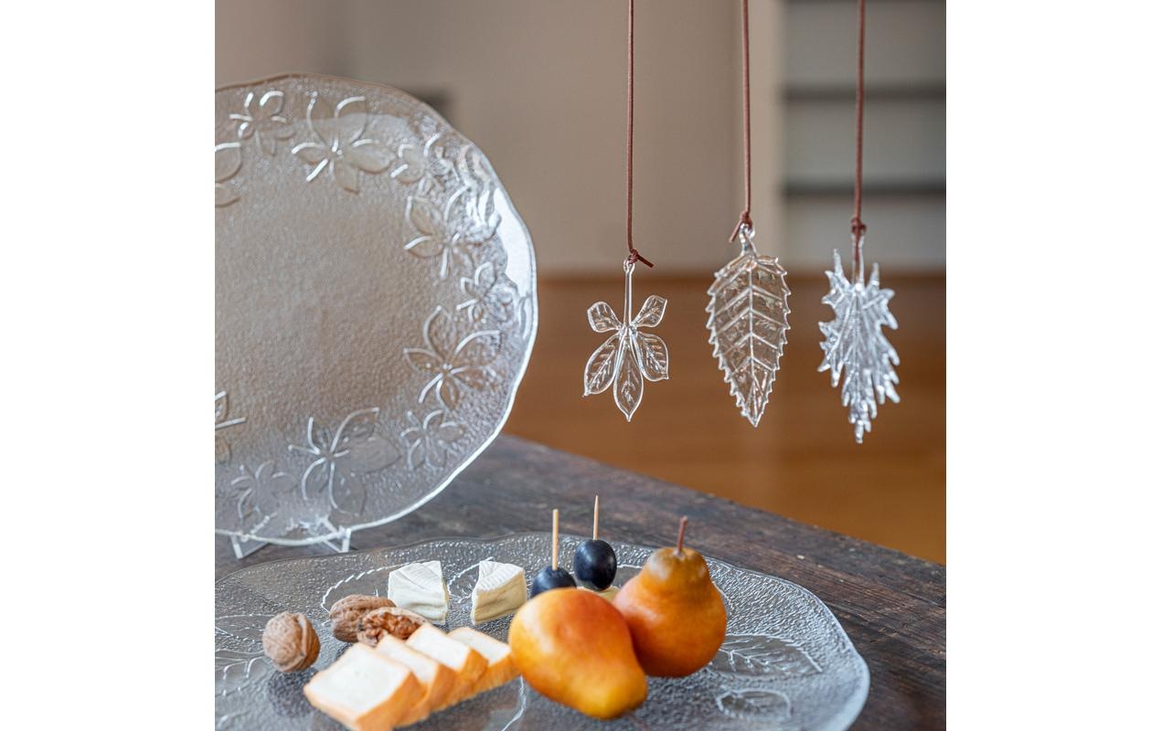 Glasi Hergiswil Servierplatte »Birkenblätter«