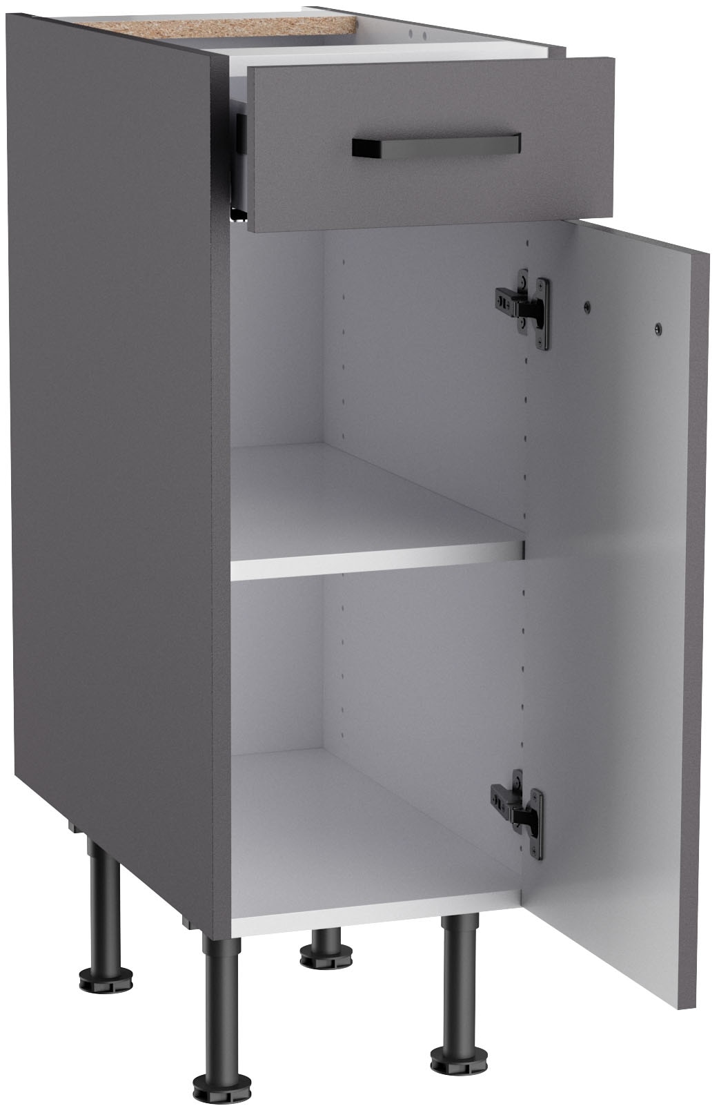 KOCHSTATION Unterschrank »KS-Paula« 30 cm breit, 87 cm hoch, mit 1 Schubkasten, 1 Tür, 1 Einlegeboden