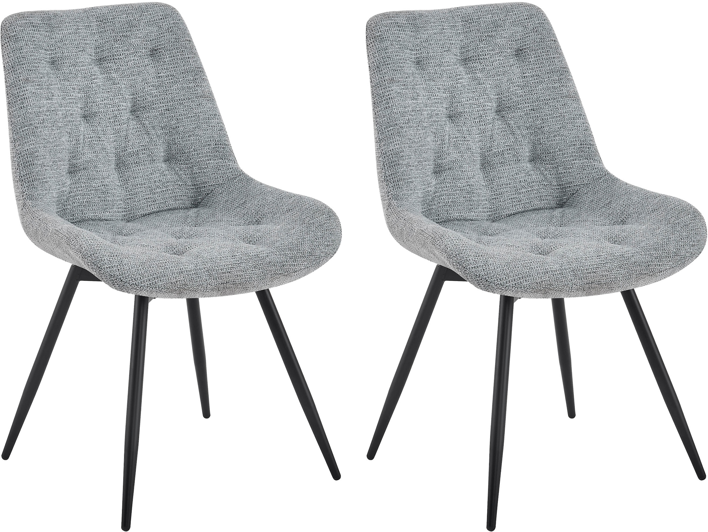 byLIVING Chaise de salle à manger »Aragon« (Ensemble) 2 cuis360 Grad drehbarer Stuhl, hochwertiger Webstoffbezug mit Steppung