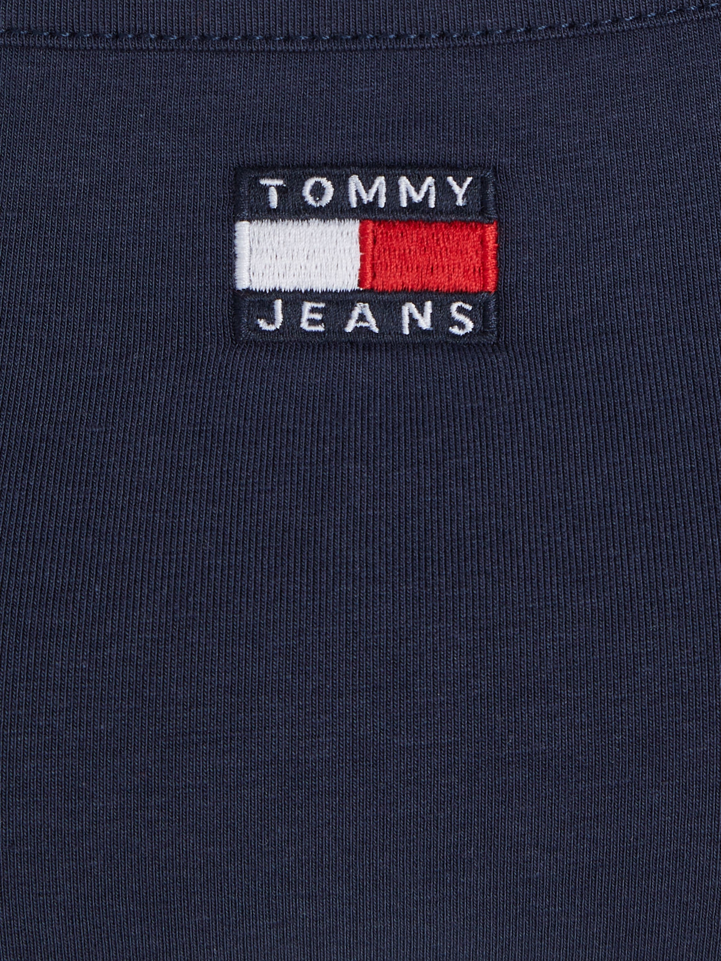 Tommy Jeans Jerseykleid »TJW XS BADGE TIE BACK MIDI DRESS«, rückenfrei, Straps, Schnürung, Sommerliches Strandkleid Rippe