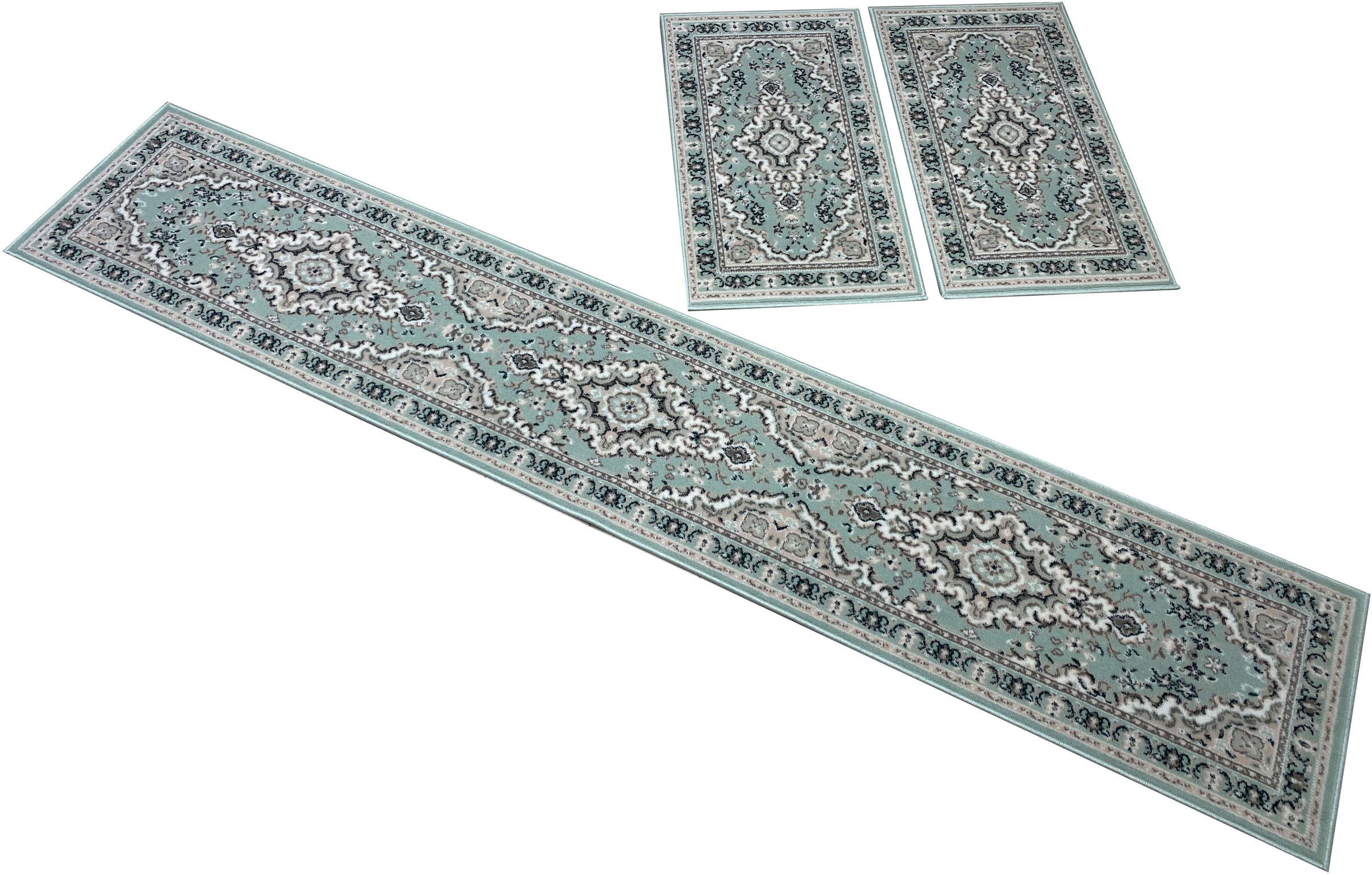 Image of GOODproduct Bettumrandung "Oriental, Made in Belgium" Höhe 7 mm 1 tlg. Läufer-Set, Kurzflor, Orient-Optik, mit Bordüre, pflegeleicht, elegant