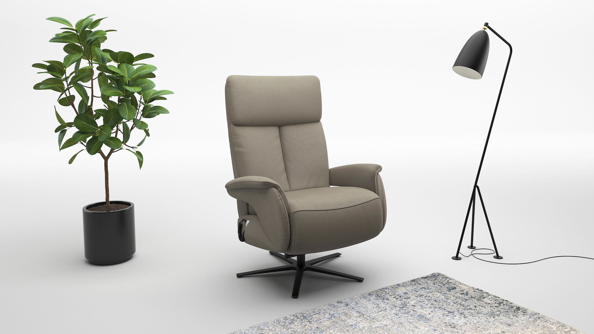Image of sit&more TV-Sessel "Triple Seven mit Kopfteilver, Drehfunktion, Herz-Waage & Relaxfunktion" Ergonomie M: elektr. Fussstütze & Rückenlehne