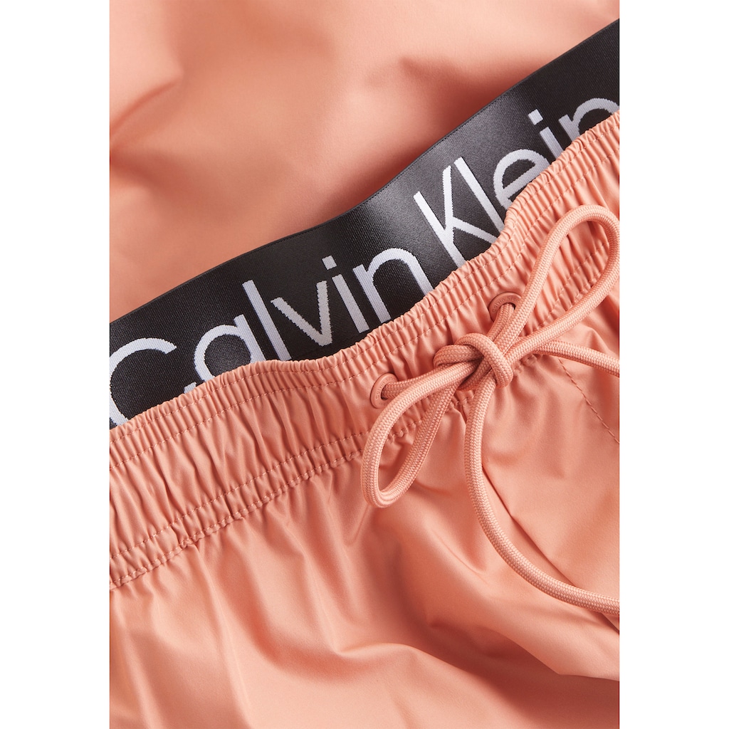 Calvin Klein Swimwear Badeshorts »SHORT DOUBLE WB«, mit doppeltem Bund