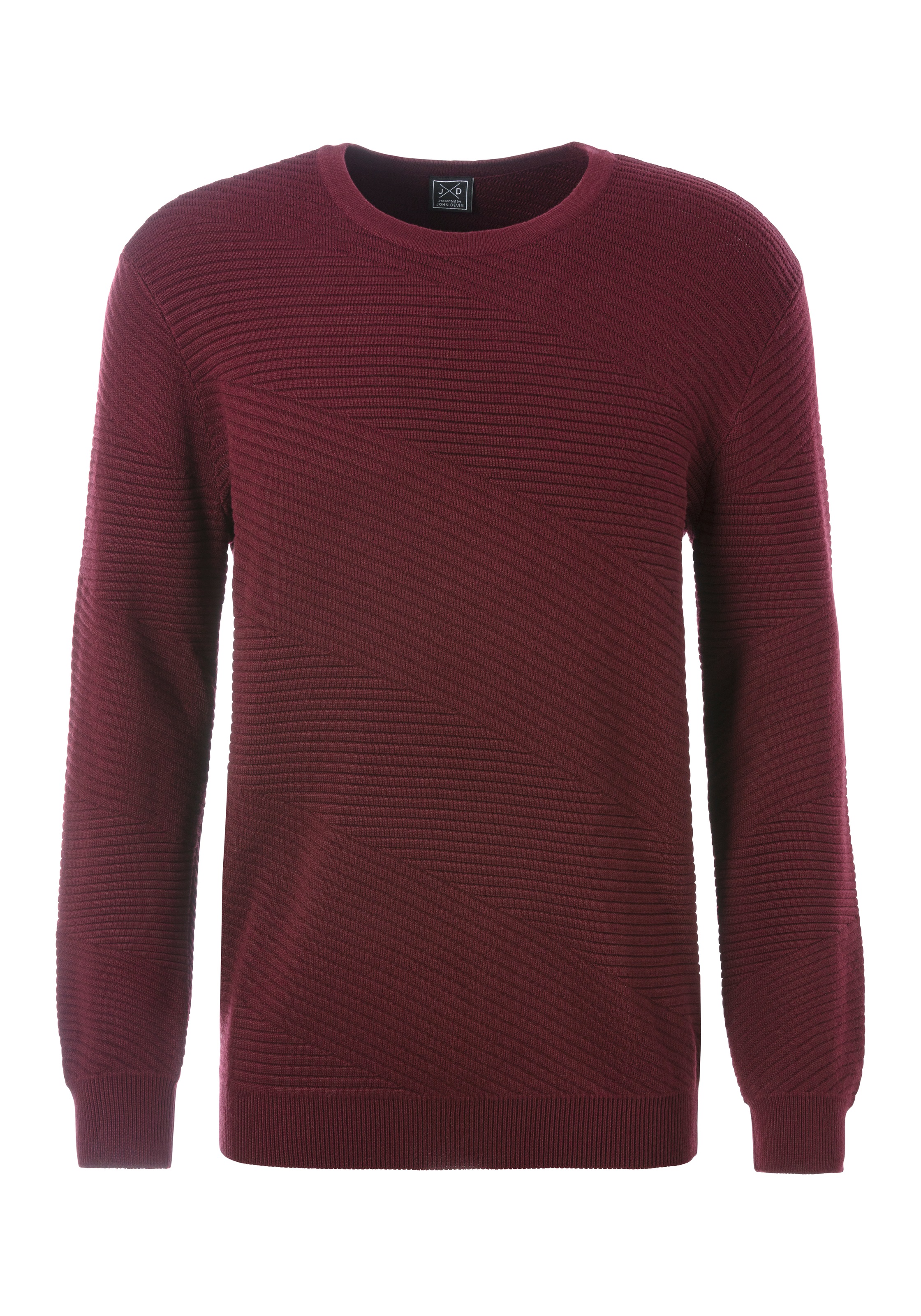 John Devin Strickpullover, Pullover aus weichem Strukturstrick