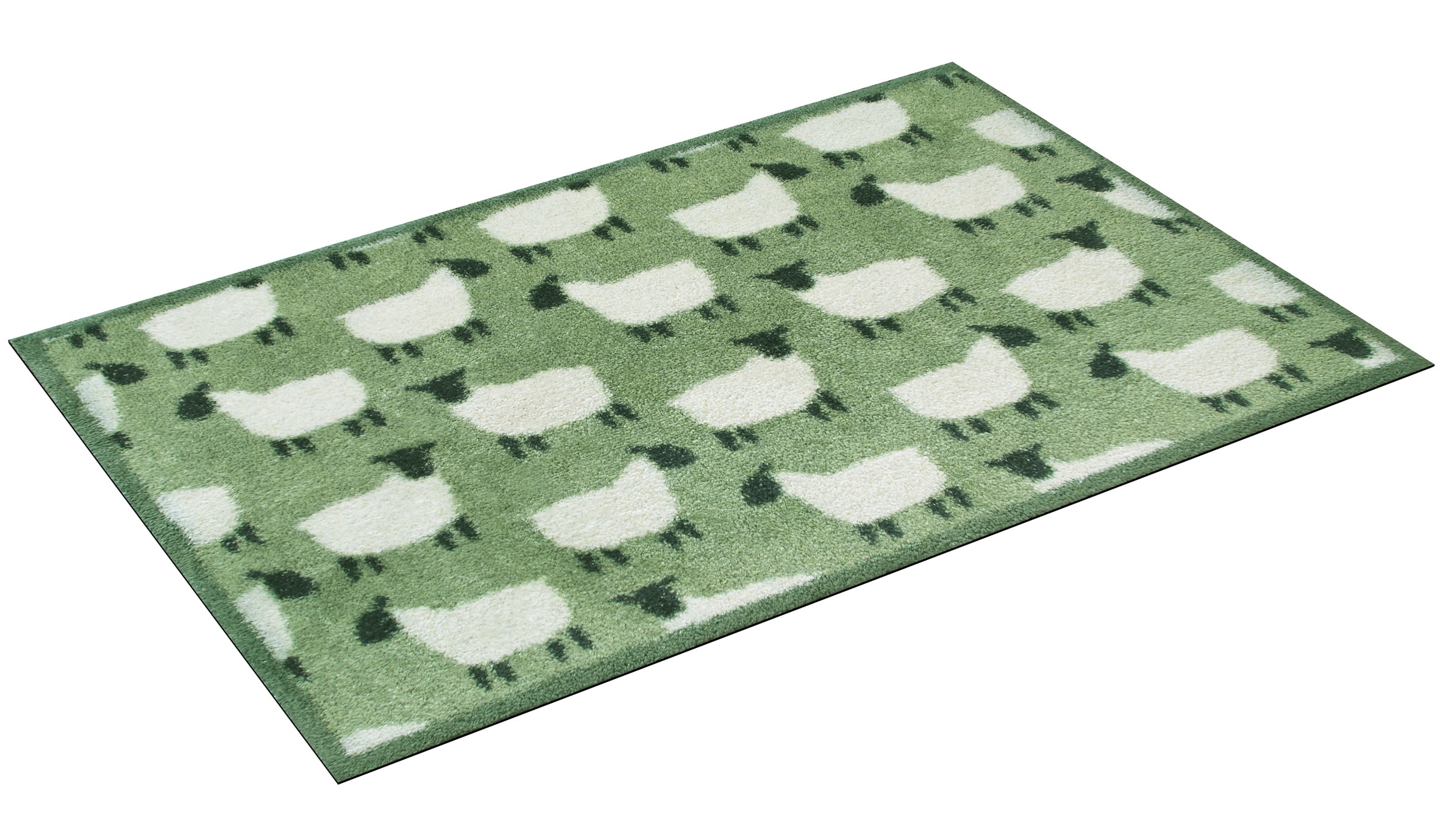 Turtle Mat Fussmatte »Flock Green« rechteckig 9 mm Höhe