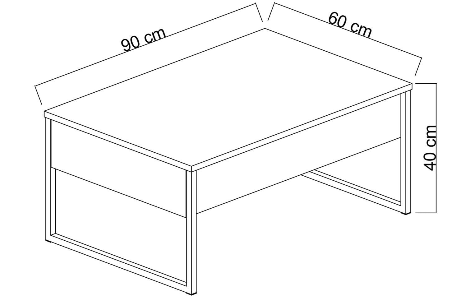 WOODY FASHION Beistelltisch »Luxe 90 x 60 x 40 cm Schwarz«