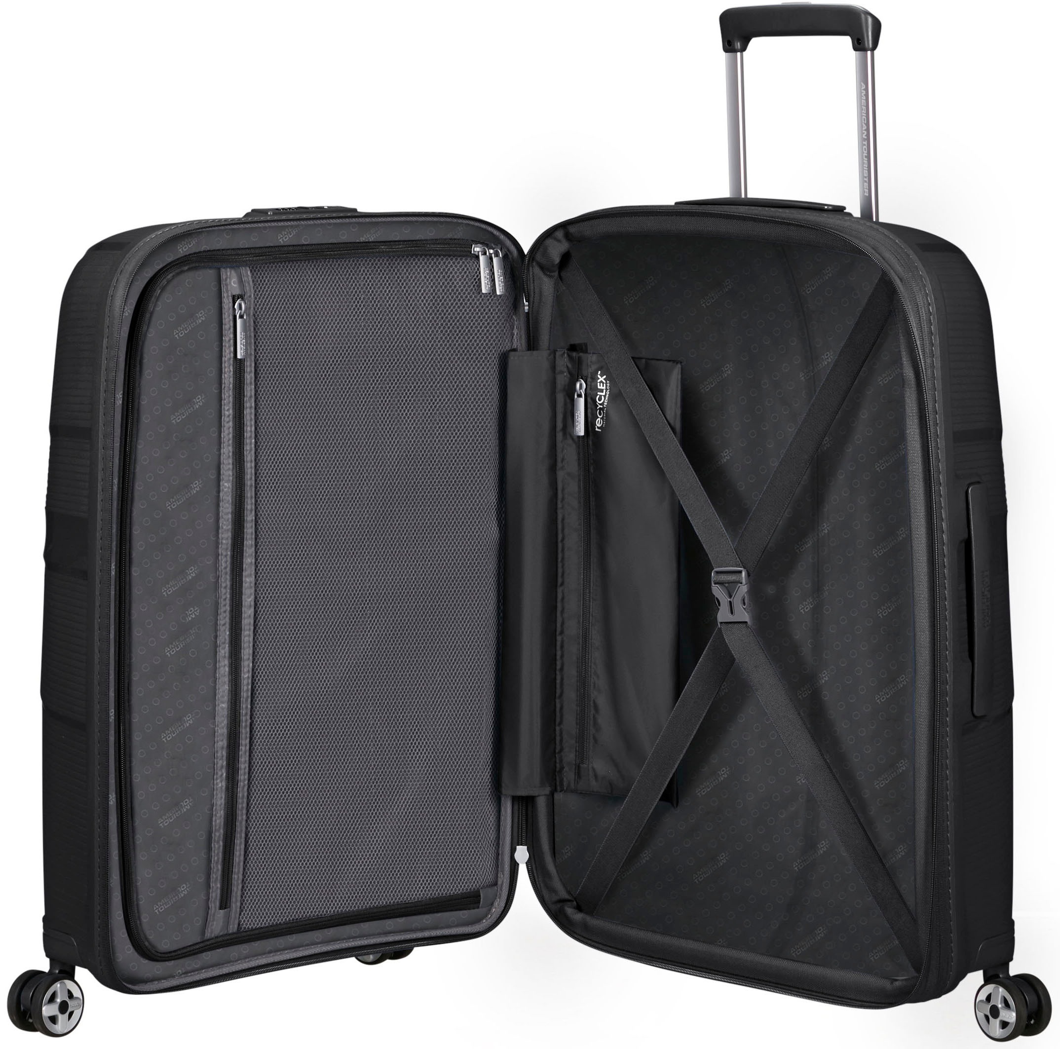 American Tourister® Hartschalen-Trolley »STARVIBE, in verschiedenen Farben und Grössen«, 4 Rollen, Handgepäck-Koffer Reisegepäck Koffer TSA-Zahlenschloss