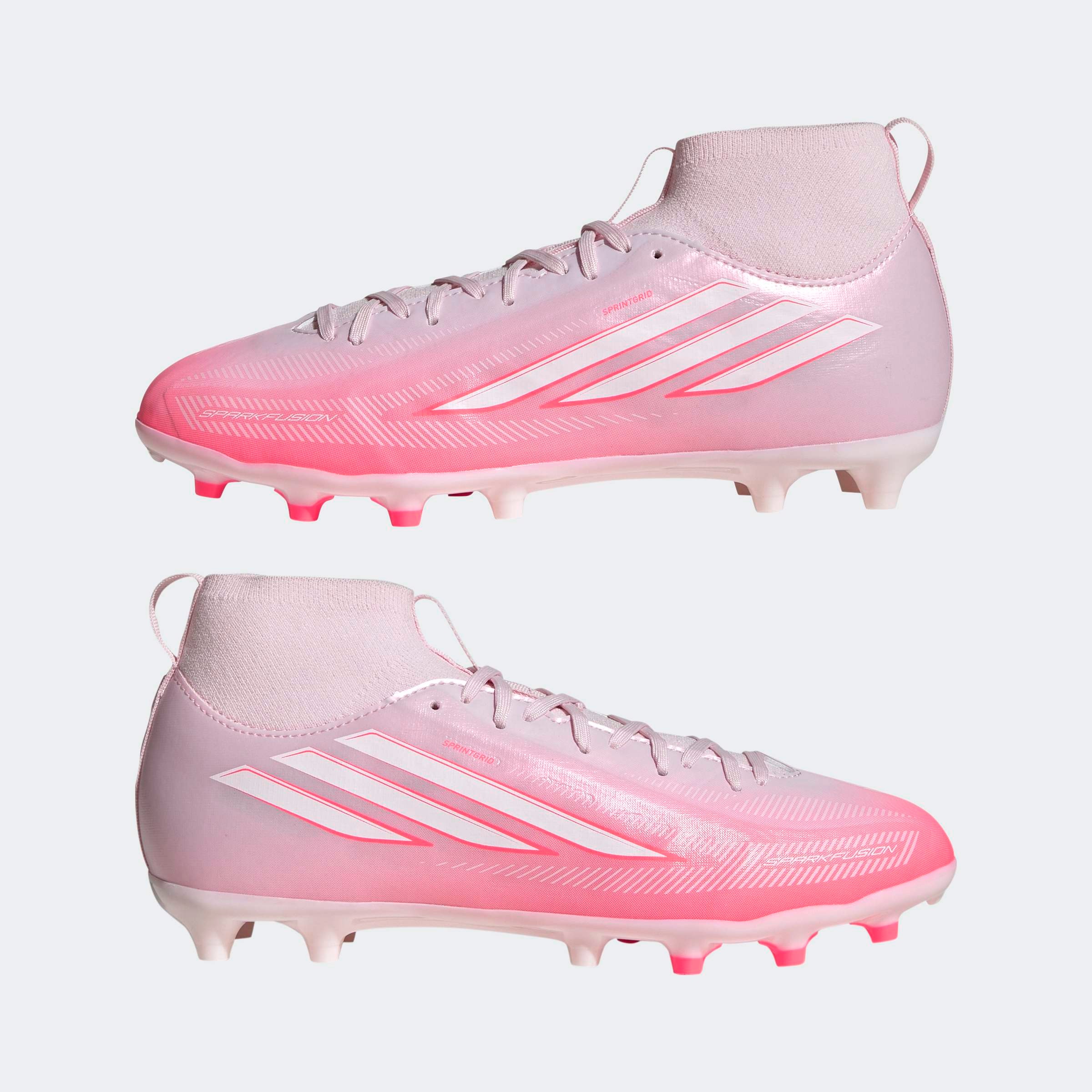 adidas Performance Chaussure de football »F50 SPARKFUSION LEAGUE KIDS , FESTE BÖDEN / KUNSTRASEN, HALBHOCH GESCH«  Convient pour terrains en gazon et gazon synthétique, pour adolescents & enfants