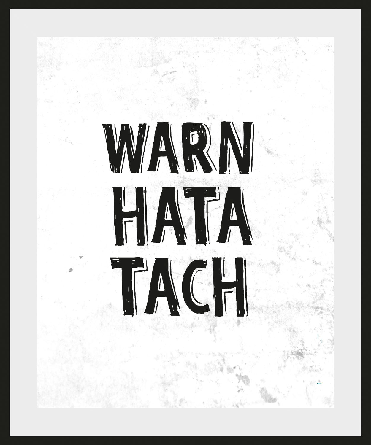 queence Bild »WARN HATA TACH«, Schriftzug-Humor-Sprüche & Texte-Schwarz-Weiss-Pferde-Pferdebilder, (1 St.), HD Premium Poster-Druck inkl. Holzrahmen