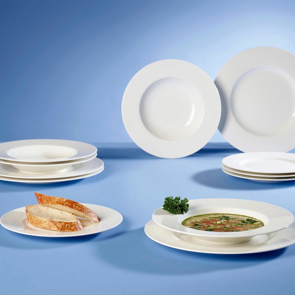 Villeroy & Boch Geschirr-Set "Teller-Set Wonderful World 12er Set weiß"
