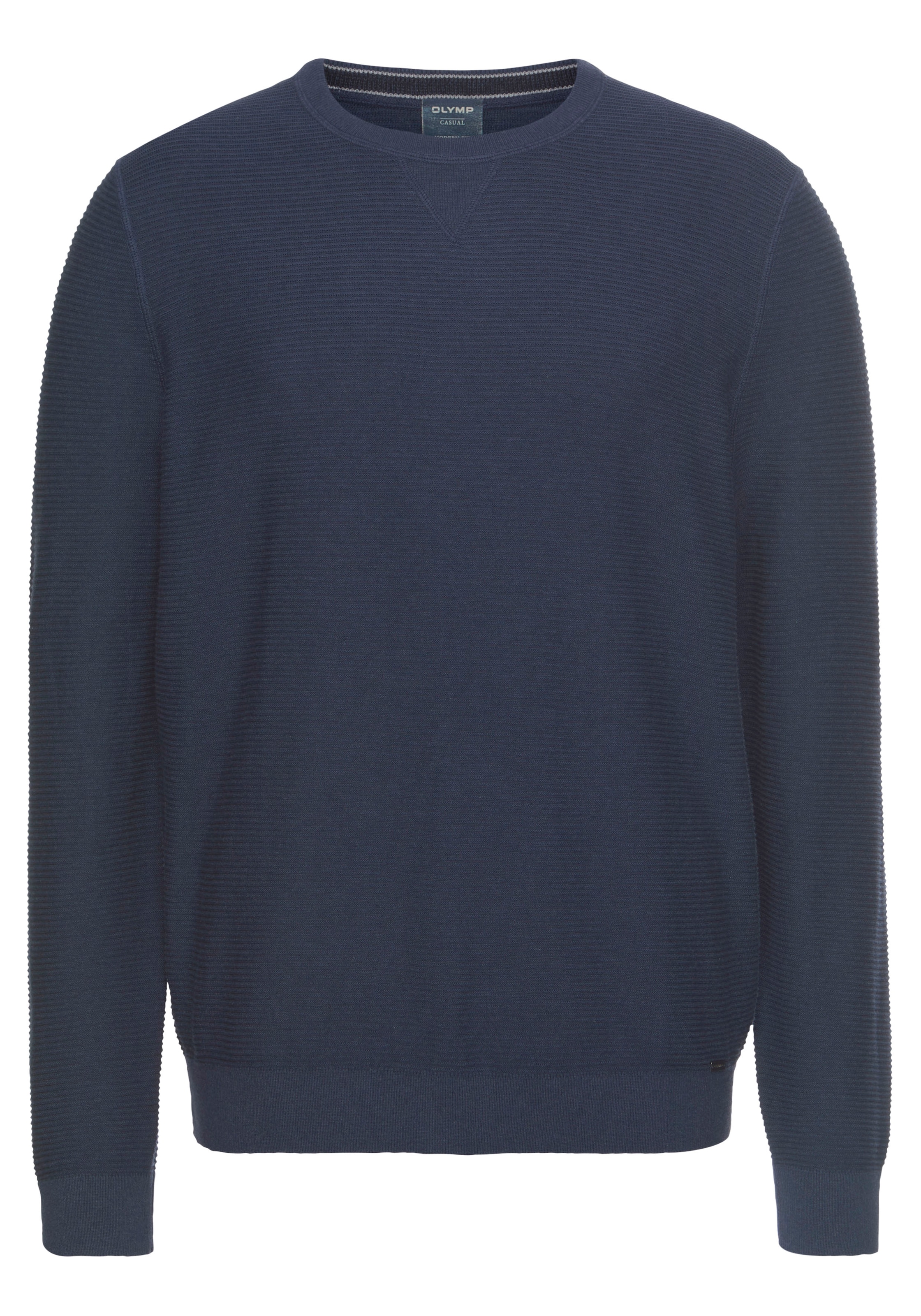OLYMP Pull à col rond »OLYMP Strick Casual« mit modischem Strukturmuster