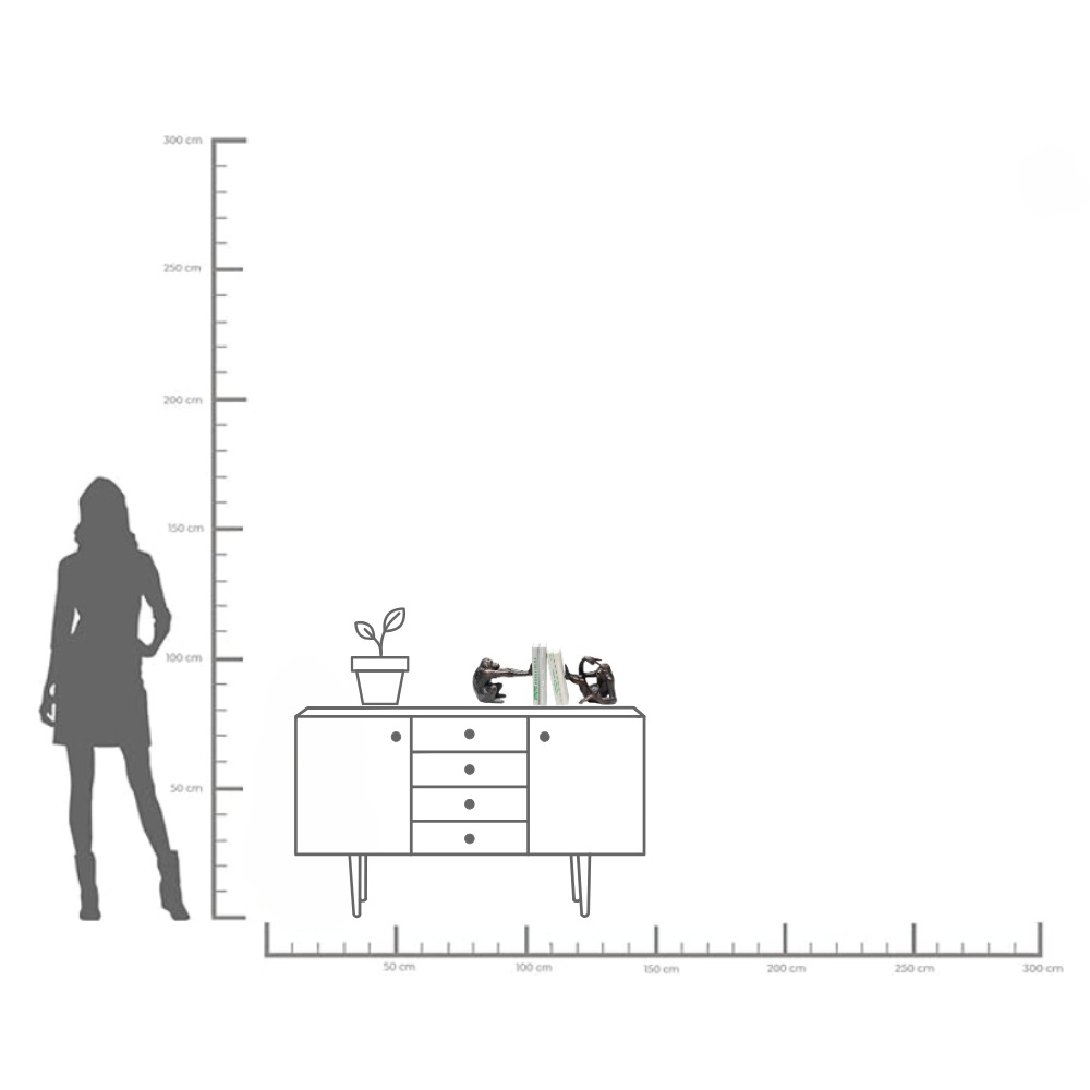 Kare Design Serre-livres »Buchstütze Monkey (2/Set)«