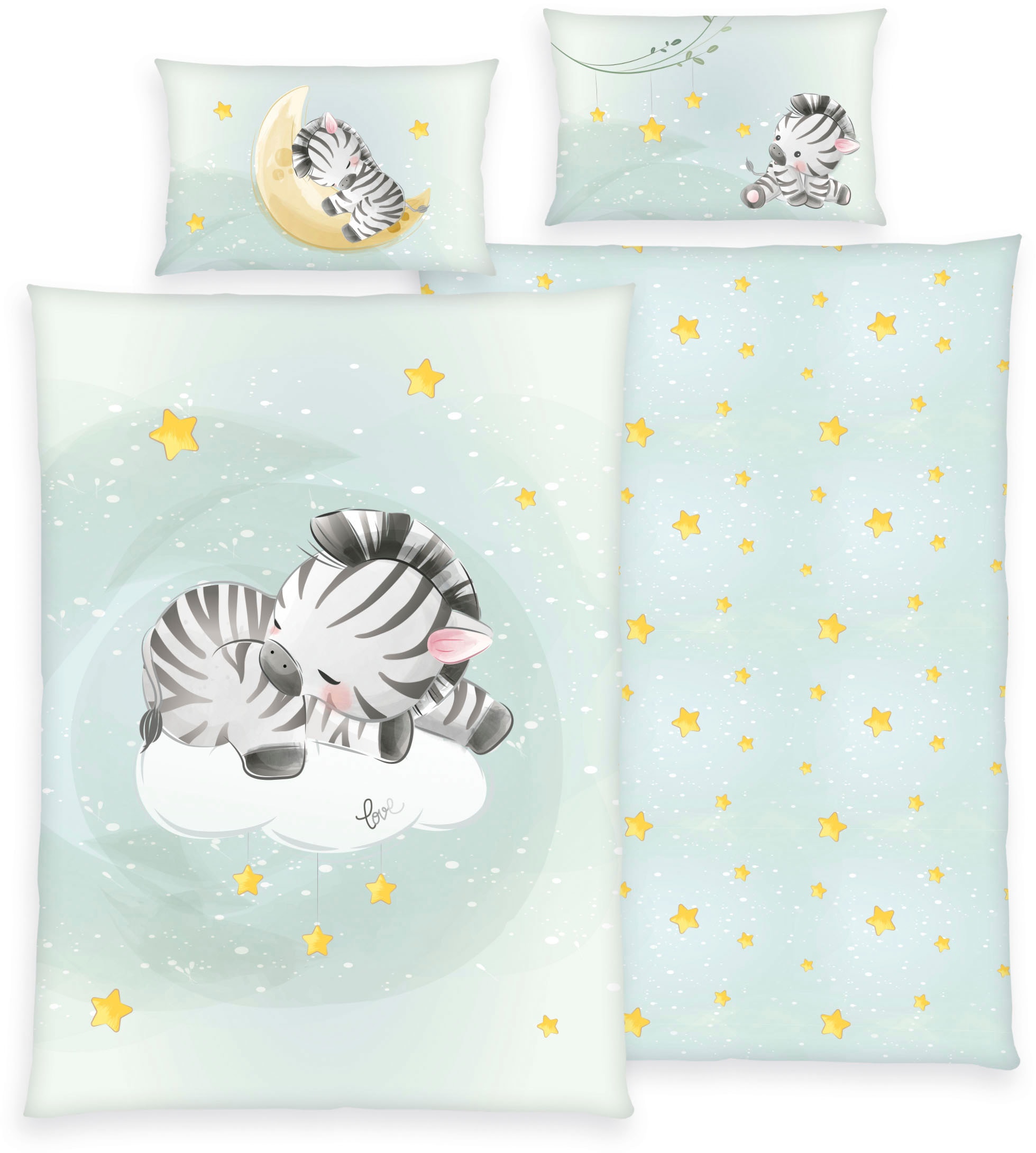 Image of Baby Best Babybettwäsche "babybest Zebra" 2 Stk. mit liebevollem Motiv