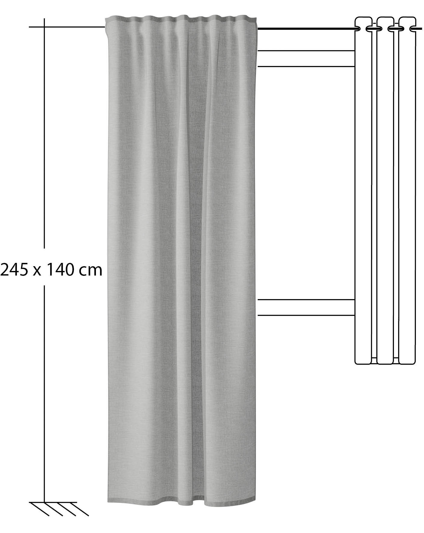 HOMING Gardine »Oskar« verdeckte Schlaufen 1 Stk. tlg. Fertigschal