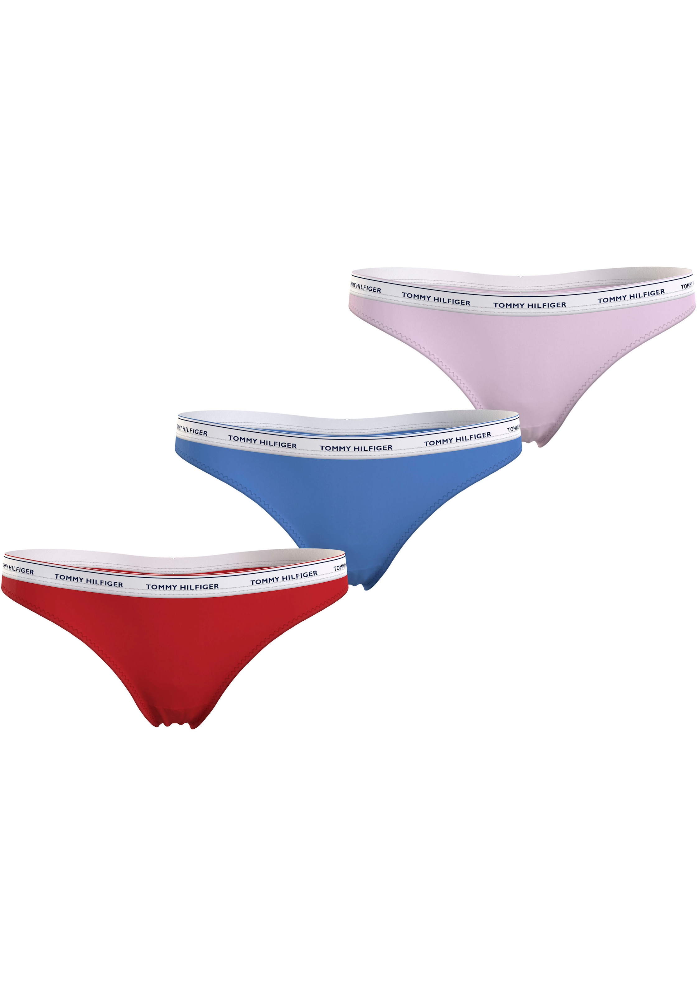 Slip »3 PACK THONG (EXT SIZES)«, (Packung, 3er), mit Tommy Hilfiger Logobund