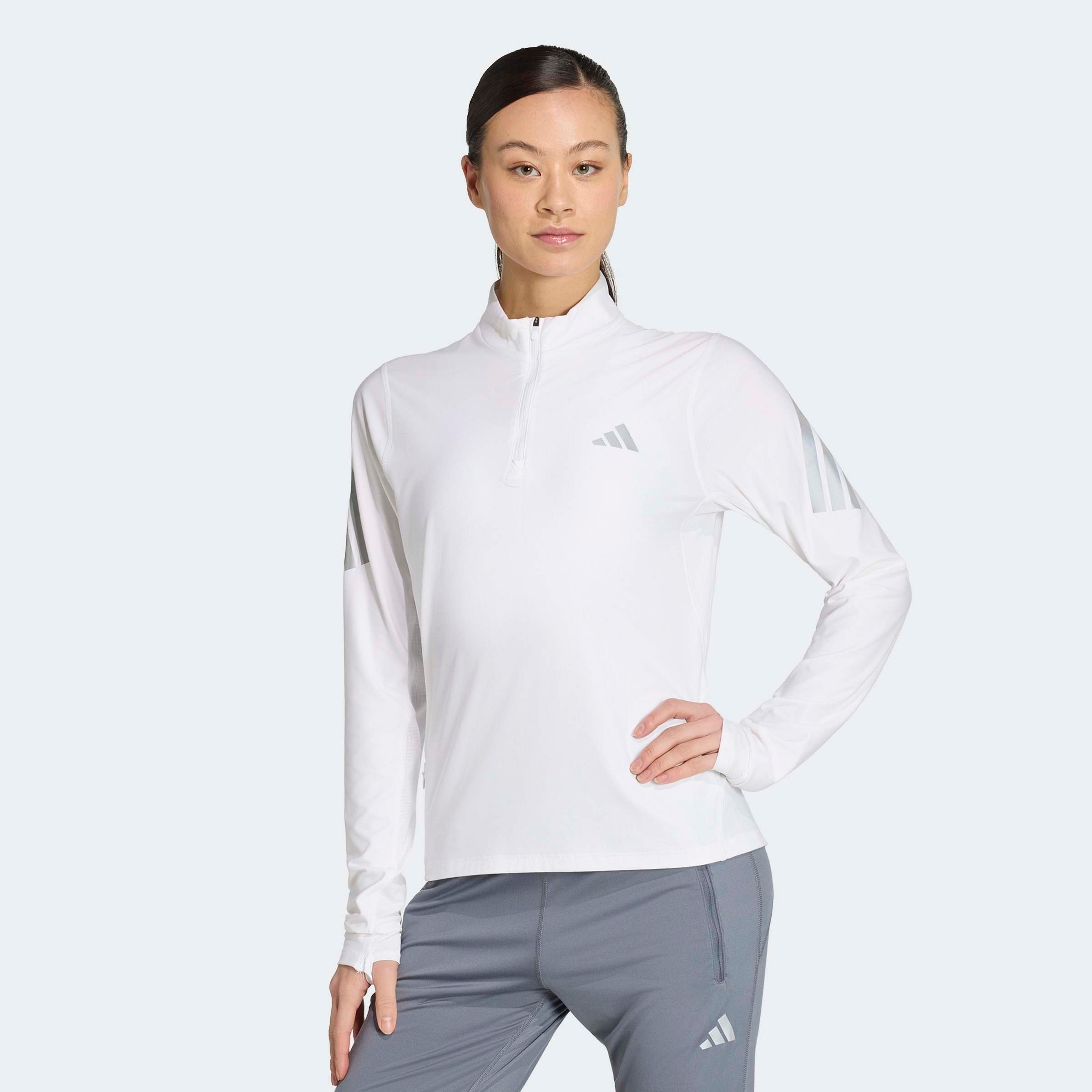 Image of adidas Performance Laufshirt "ADI365 ICONIC RUNNING, REISSVERSCHLUSS BIS ZUR BRUST"