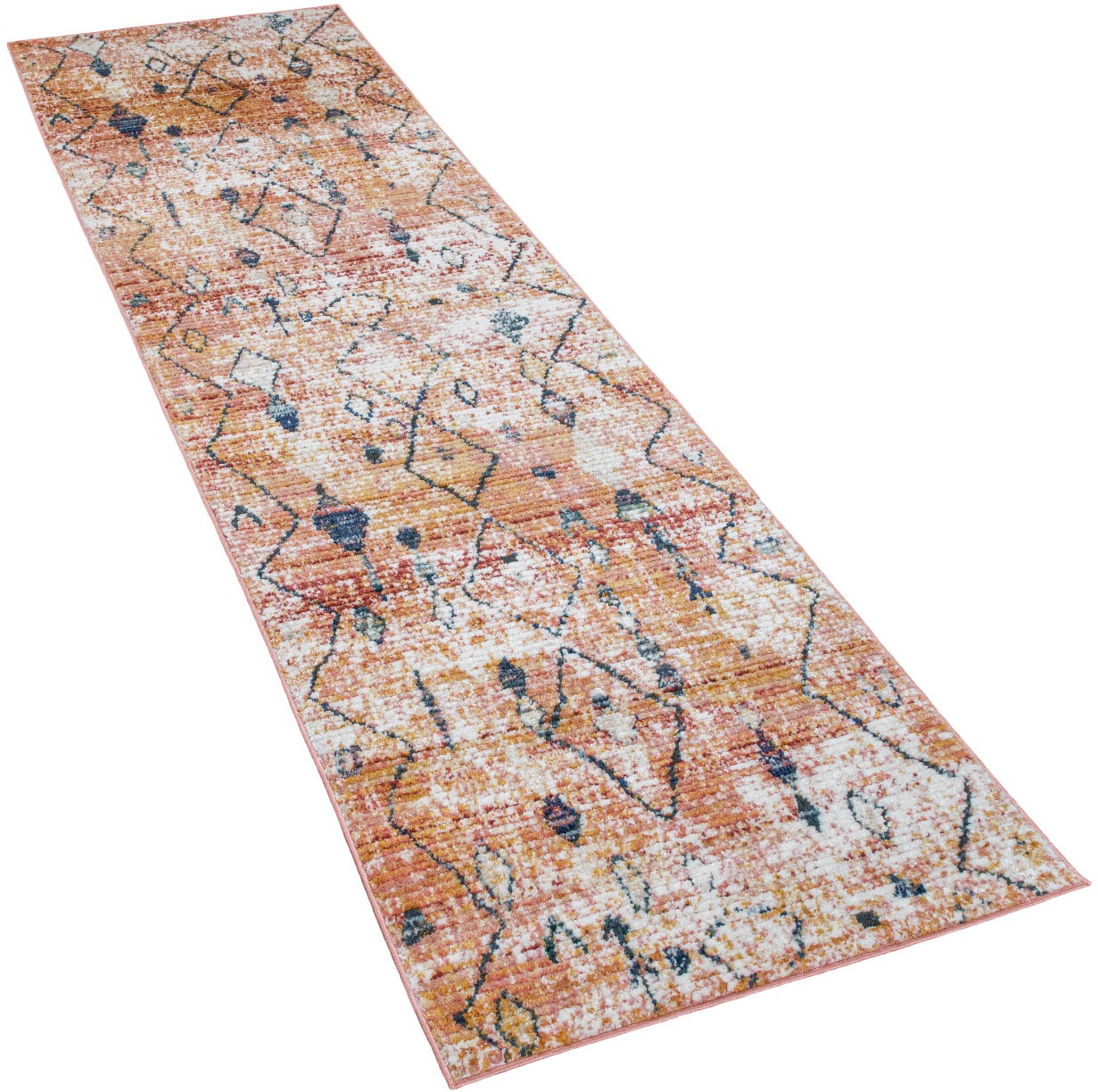 Image of Paco Home Läufer »Kayacik 571«, rechteckig, 8 mm Höhe, Teppich-Läufer, Kurzflor, Rauten Muster, ideal im Flur & Schlafzimmer bei Ackermann Versand Schweiz