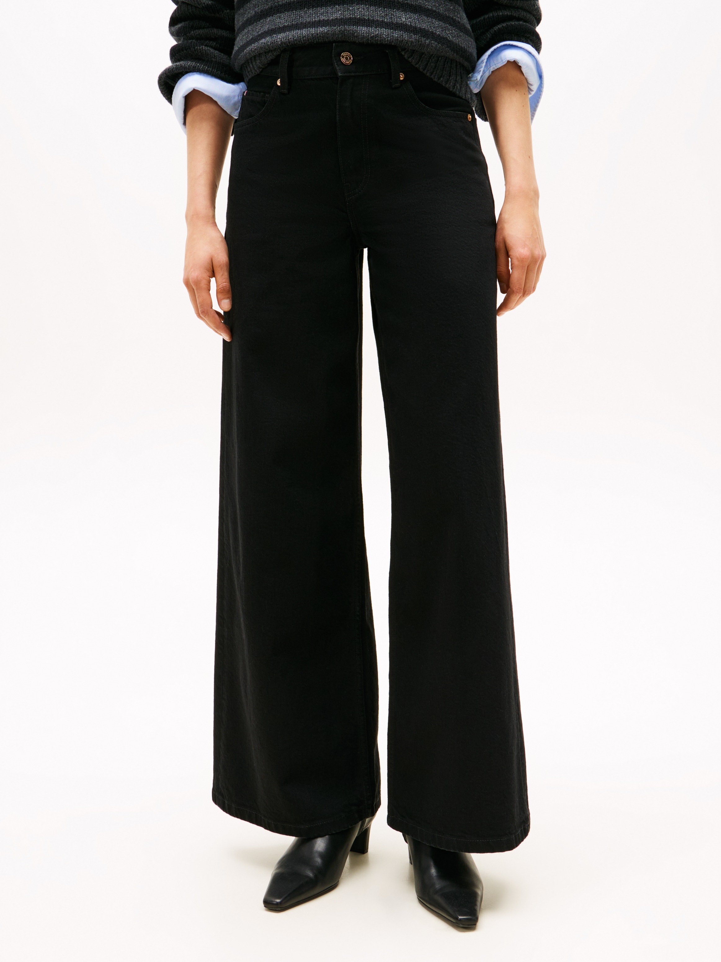 Image of Tommy Hilfiger High-waist-Jeans "DNM BLACK 70s WIDE LEG HW"