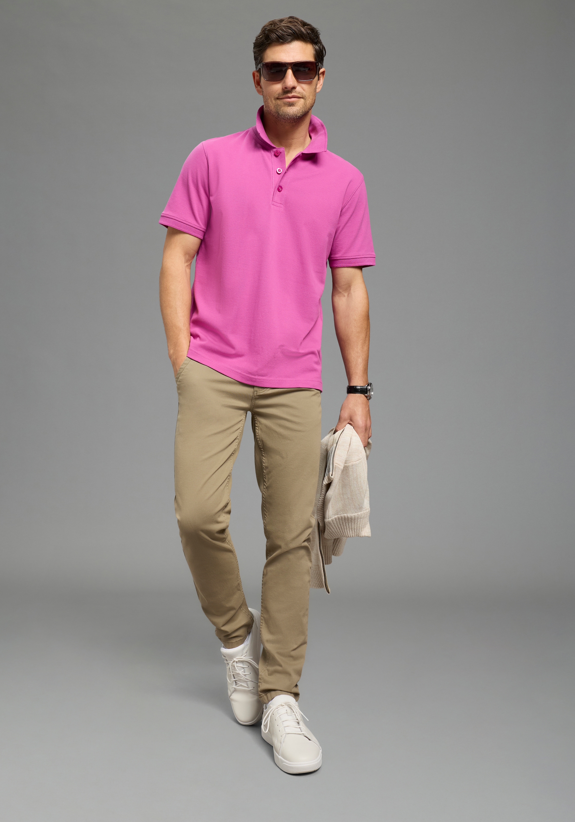 Man's World Polo manches courtes, coupe ample, uni