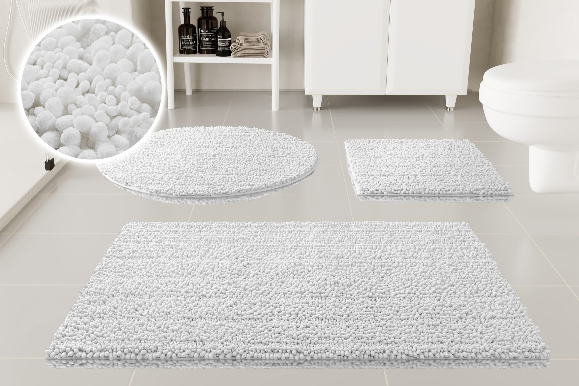 Image of GOODproduct Badematte "Torrni" Höhe 22 mm rutschhemmend beschichtet fussbodenheizungsgeeignet schnell trocknend Badteppich, getuftet, modern, Uni, antirutsch, flauschig, hochflor