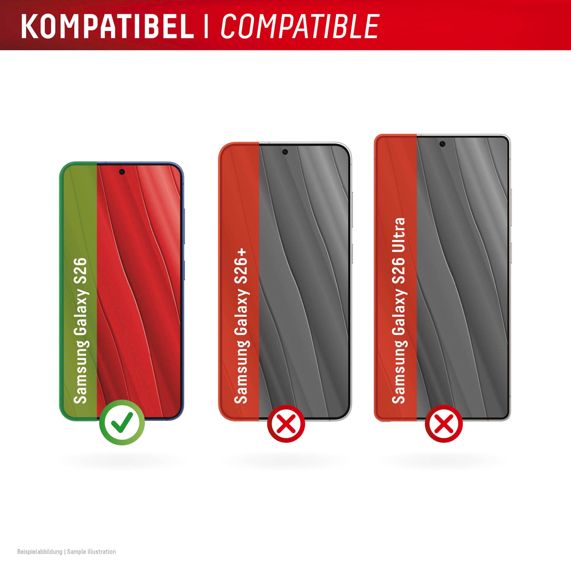 Displex Displayschutzglas »Real Glass Screen Protector mit MountMaster« für Samsung Galaxy S26 Displayschutzfolie, Schutzfolie, Bildschirmschutz, kratz- & stossfest