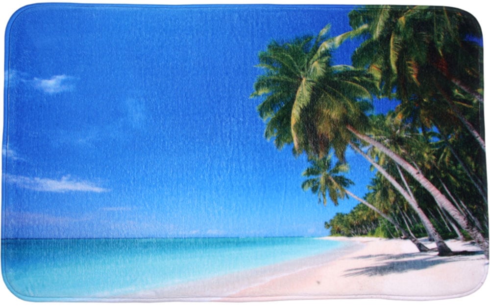 Sanilo Set d'accessoires de salle de bain »Karibik« bestehend aus WC-Sitz, Badteppich, Stöpsel, Seifenspender, WC-Bürste