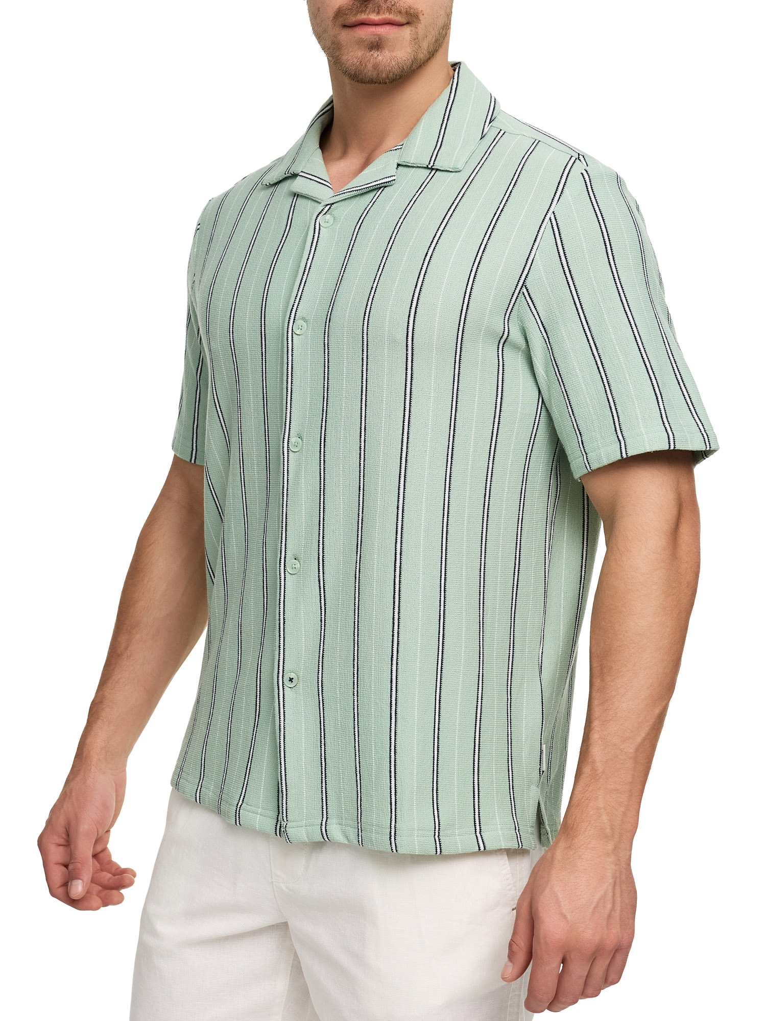 Indicode Chemise à manches courtes »INShitake«