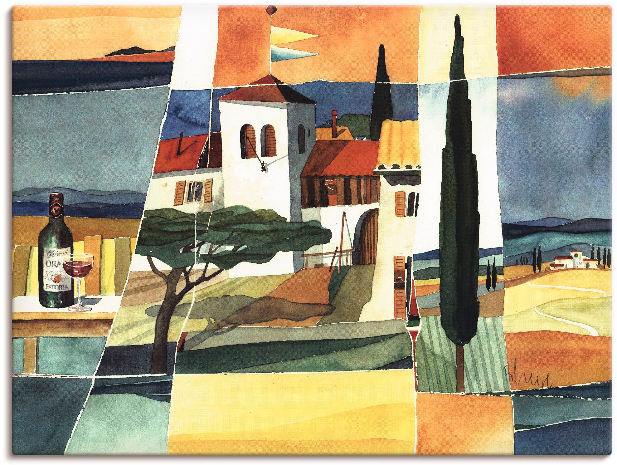 Image of Artland Wandbild »Italien«, Europa, (1 St.), in vielen Grössen & Produktarten -Leinwandbild, Poster, Wandaufkleber / Wandtattoo auch für Badezimmer geeignet bei Ackermann Versand Schweiz