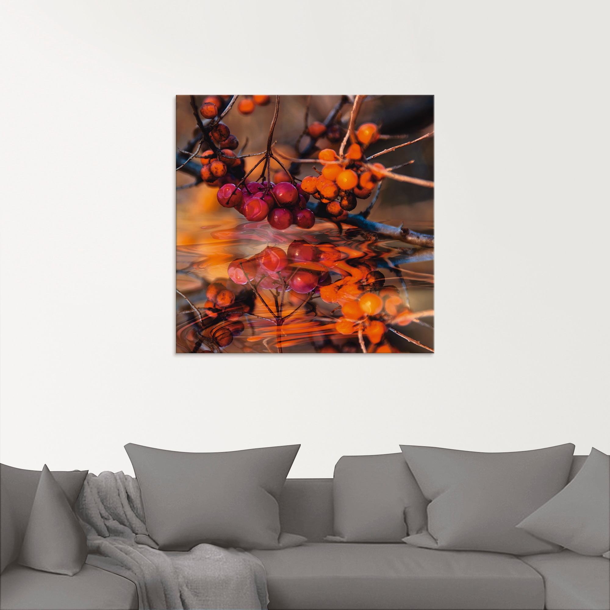 Artland Glasbild »Rote Beeren - Wildbeeren«, Pflanzen, (1 St.), in verschiedenen Grössen