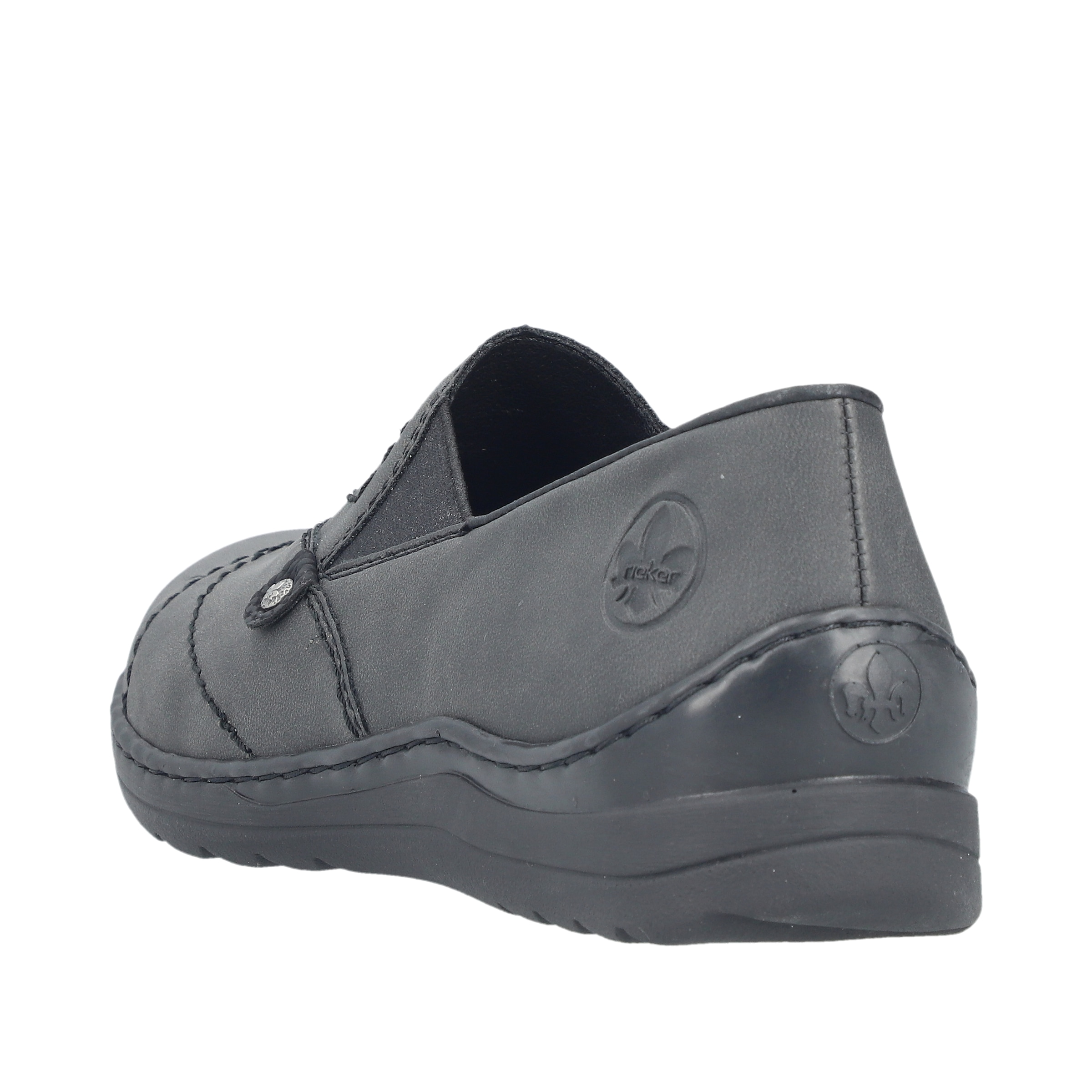 Rieker Slipper  demi-chaussure, chaussure à enfiler avec couture décorative et élastique
