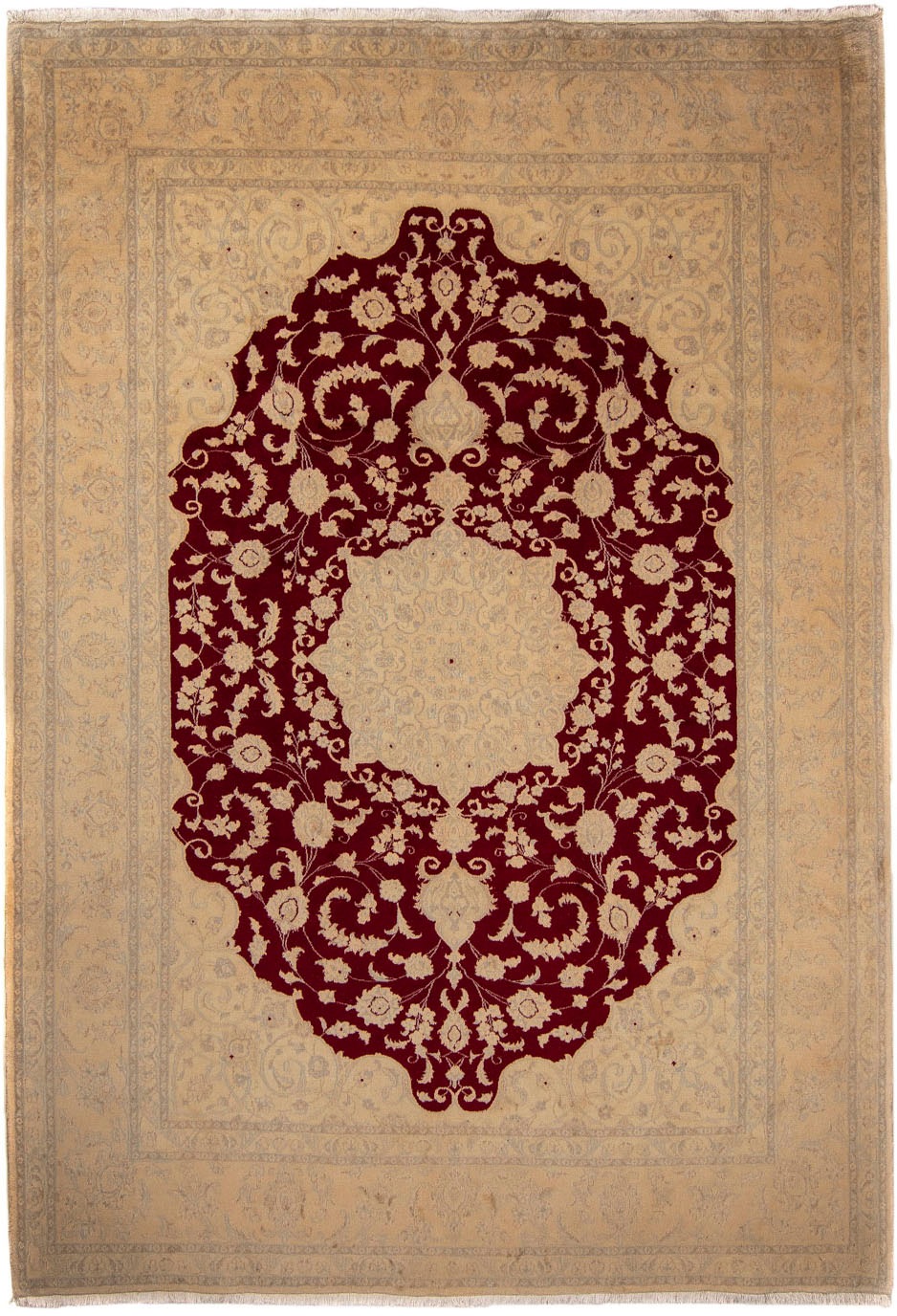 Image of morgenland Hochflor-Läufer »Nain Blumenmuster Rosso scuro 382 x 83 cm«, rechteckig, 1 mm Höhe, Unikat mit Zertifikat bei Ackermann Versand Schweiz