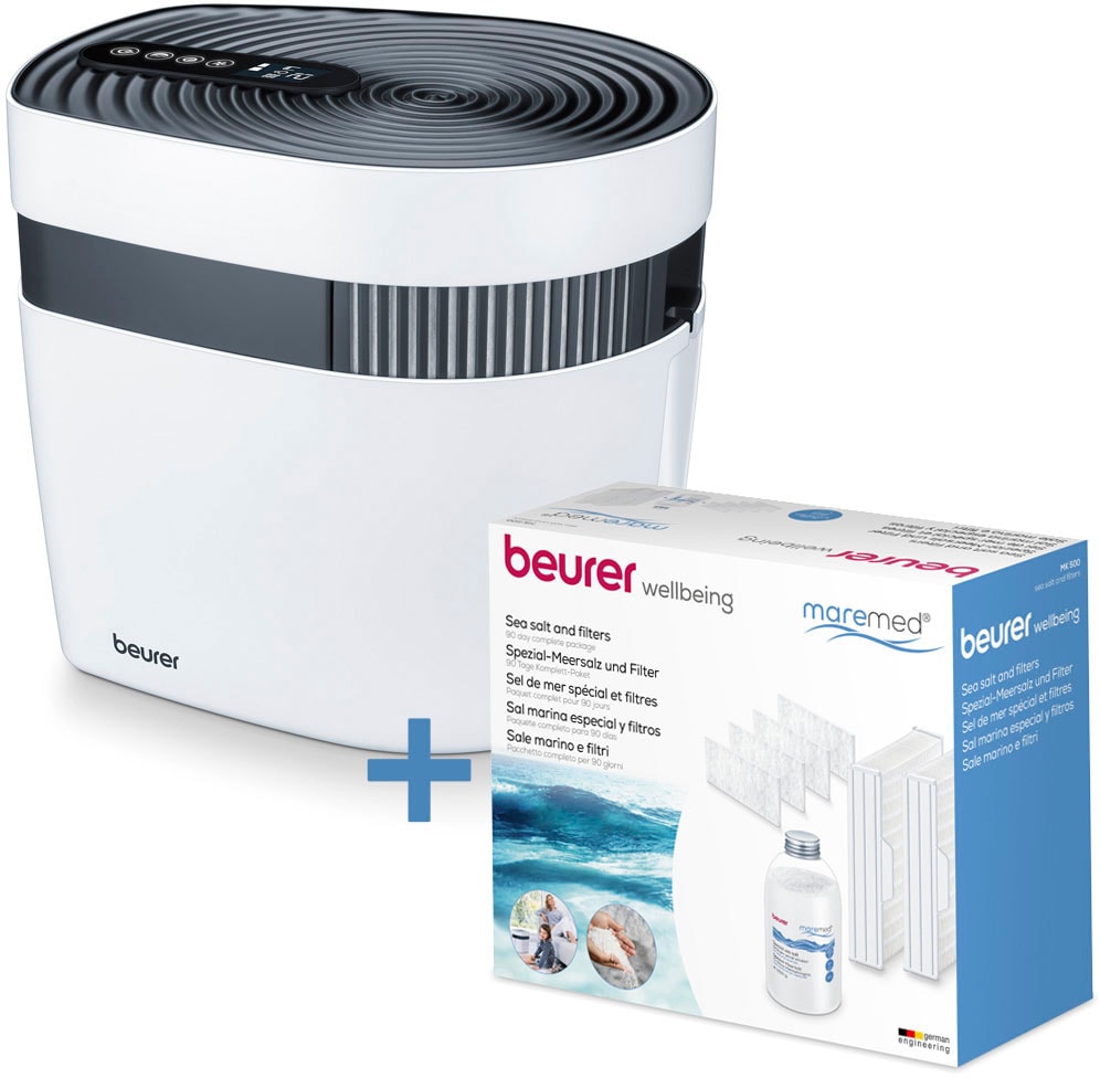 Image of BEURER Kombigerät Luftbefeuchter und -reiniger "Maremed Meeresklimagerät, Kombiset mit Filter und Salz" für 50 qm Räume Simuliert Meeresklima für zuhause, mit Luftbefeuchtung und - reinigung