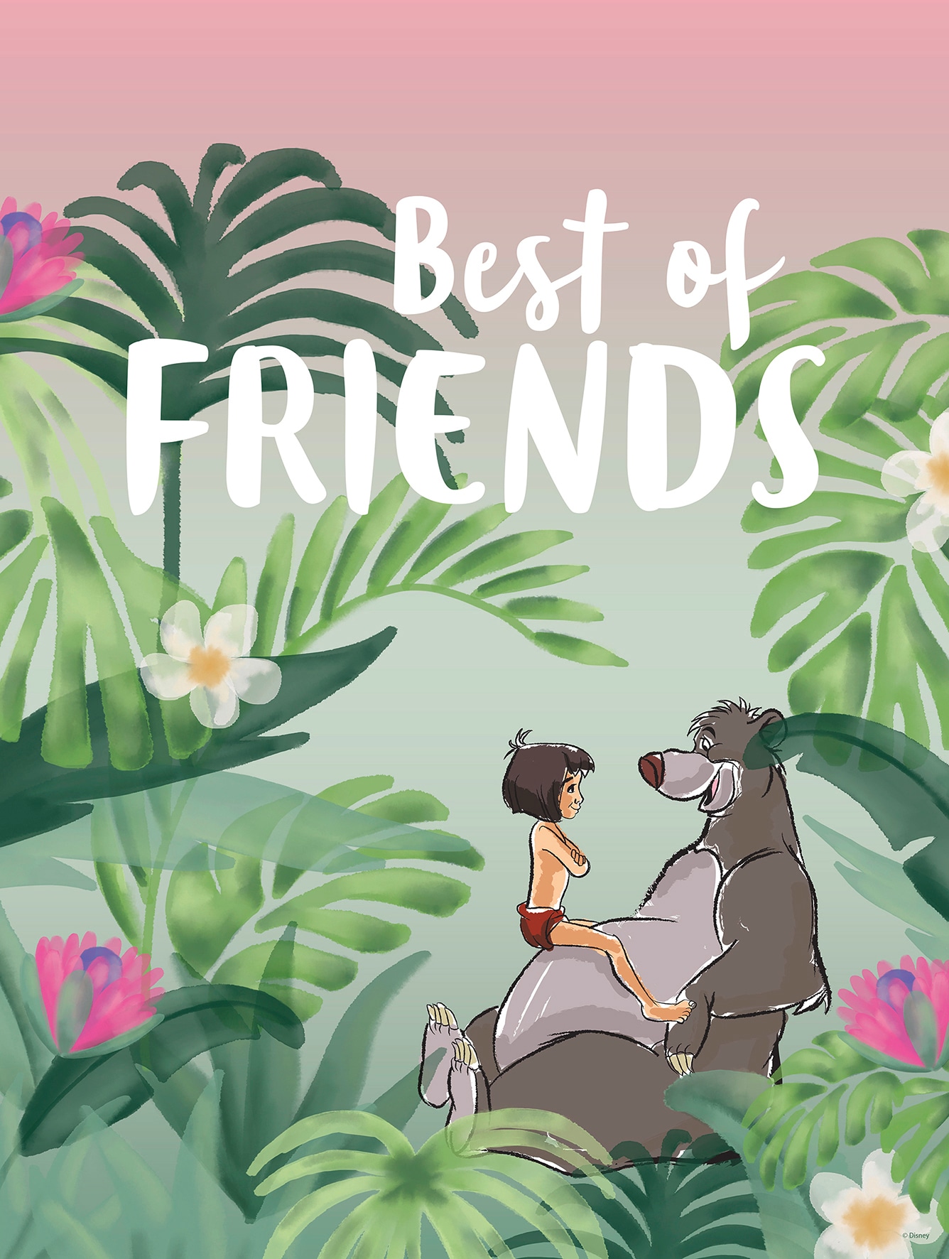 Image of Komar Bild "Jungle Book Best of Friends" Disney 1 Stk. tlg. Wandbild zur Dekoration im Kinderzimmer - ohne Rahmen