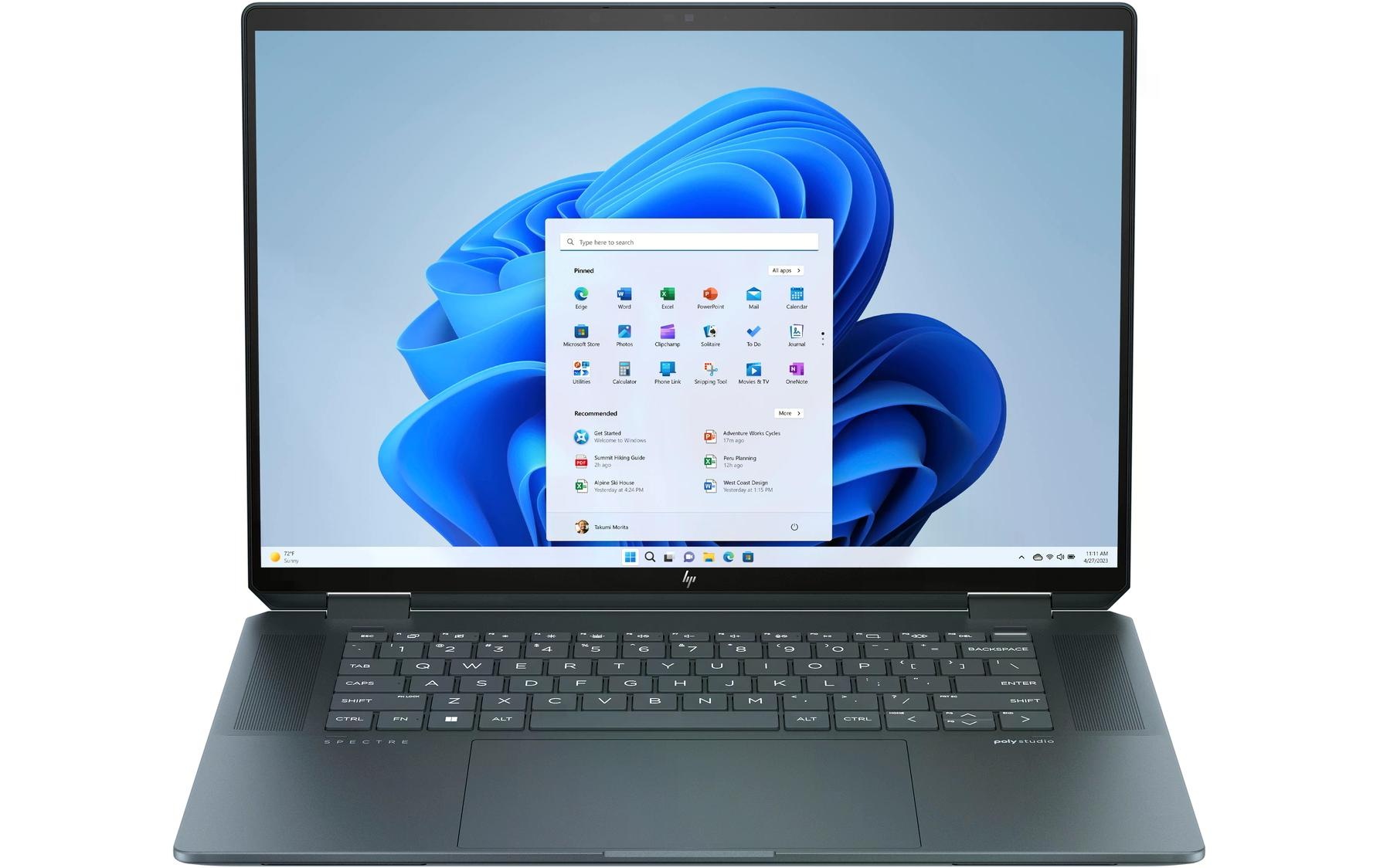 Image of HP Convertible Notebook "Spectre x360 16-aa0720nz" 40,48 cm / 16 ″ Intel Core Ultra 7 GeForce RTX 4050 1.000 GB SSD