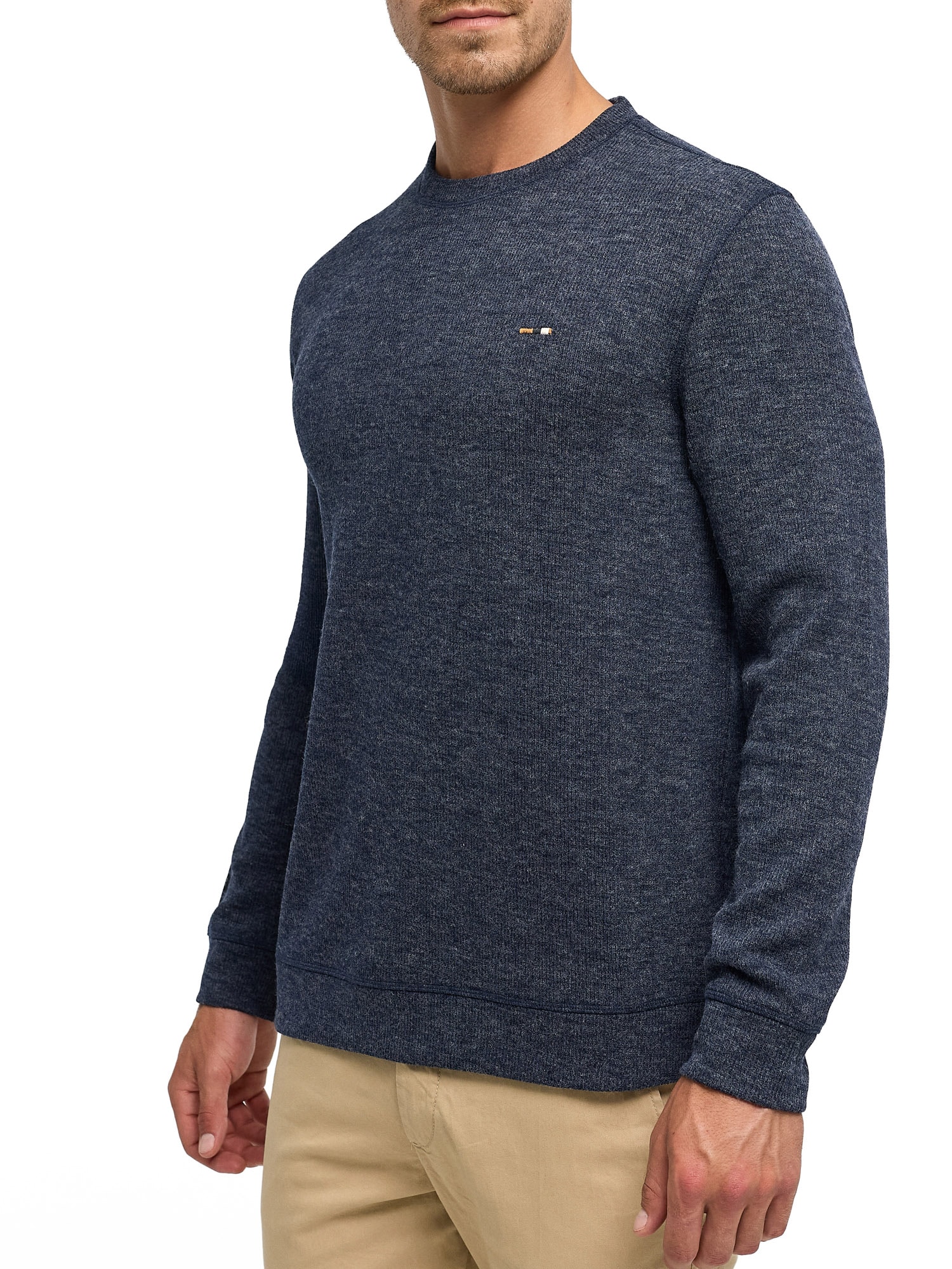 Indicode Sweat-shirt »INDorburn O-Neck«, Materialmix, regular fit
