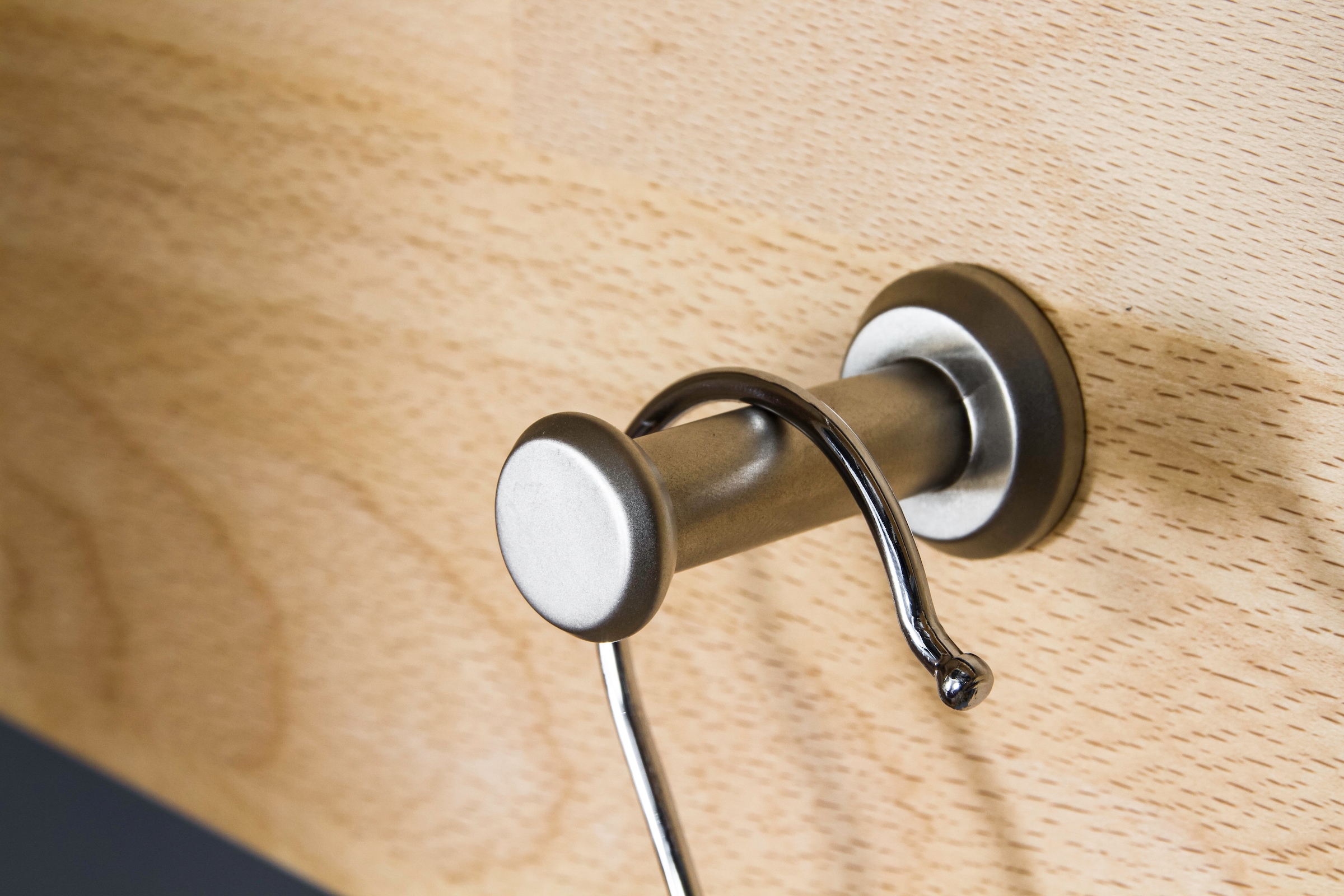 MCA living Garderobenpaneel »Fenja Paneel mit Boden, Schlüsselpaneel, Wandpaneel, Wandboard« Set, 1 Stk. tlg. Massivholz, Kernbuche, Haken, Kleiderstange, Ablageboden,Breite 100 cm