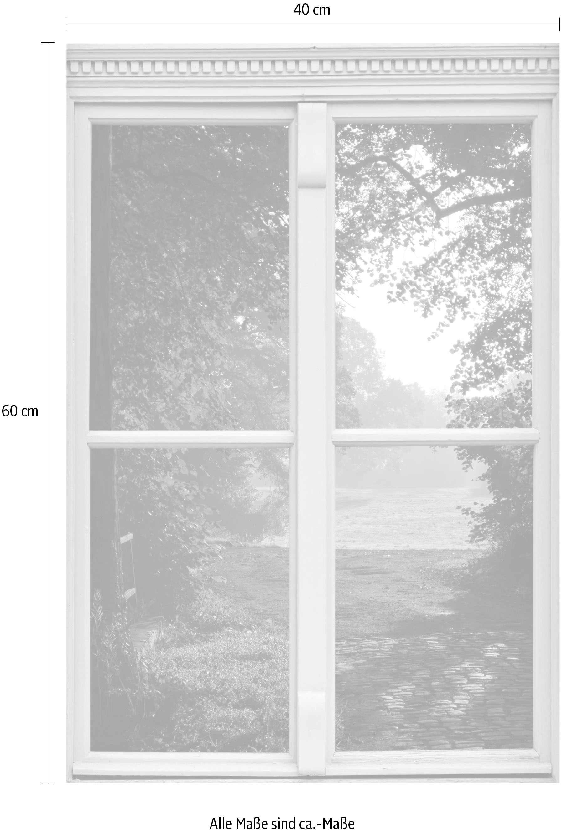queence Wandsticker »Wiese«, Wandsticker, Wandbild, selbstklebend, 3D, Fenster