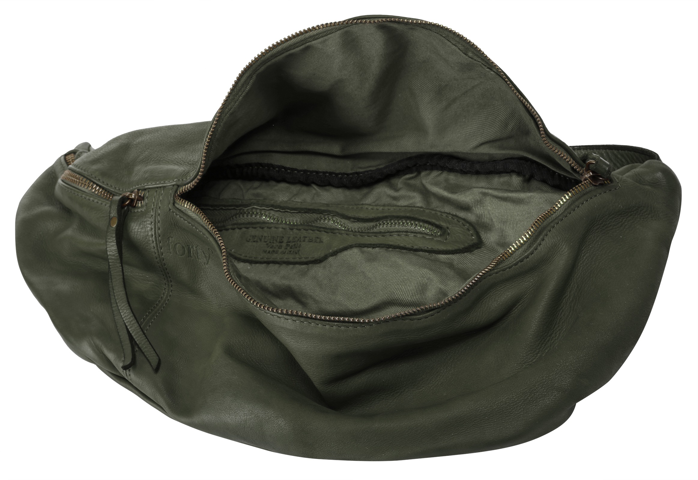 forty° Umhängetasche, echt Leder, Made in Italy