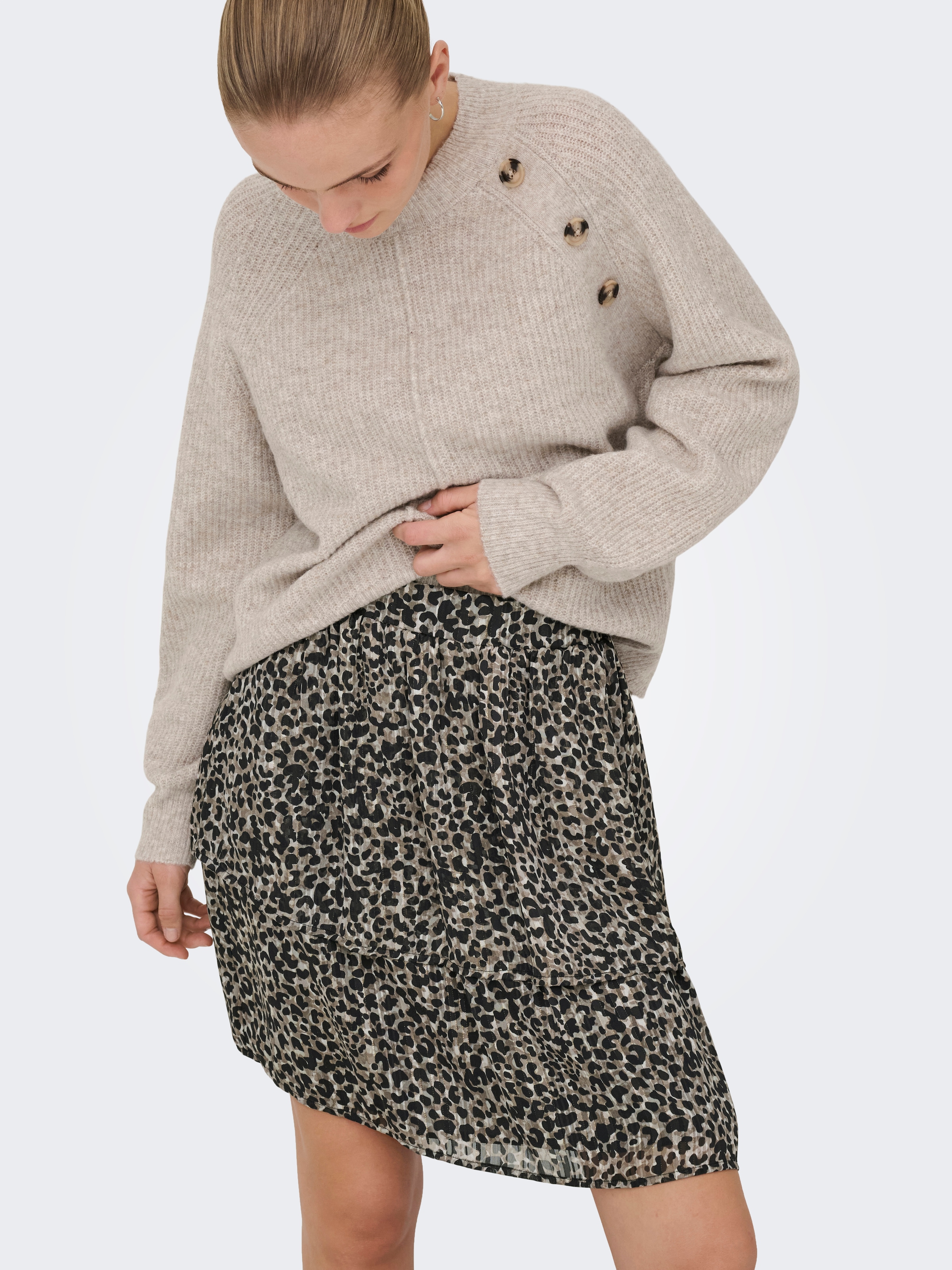 ONLY Jupe midi »ONLMAVIE LIFE SHORT LOOSE SKIRT WVN«