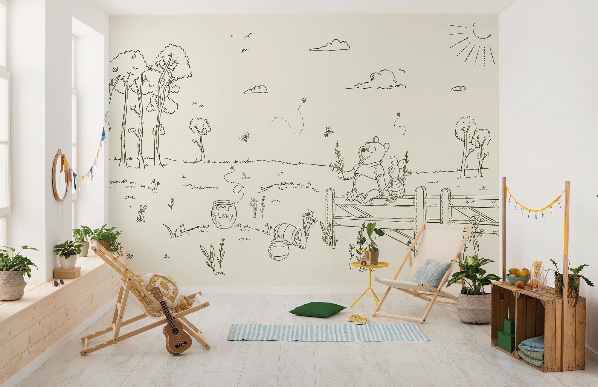 Image of Komar Kindertapete "Disney Winnie the Pooh Bee at One with Nature" bedruckt glatt