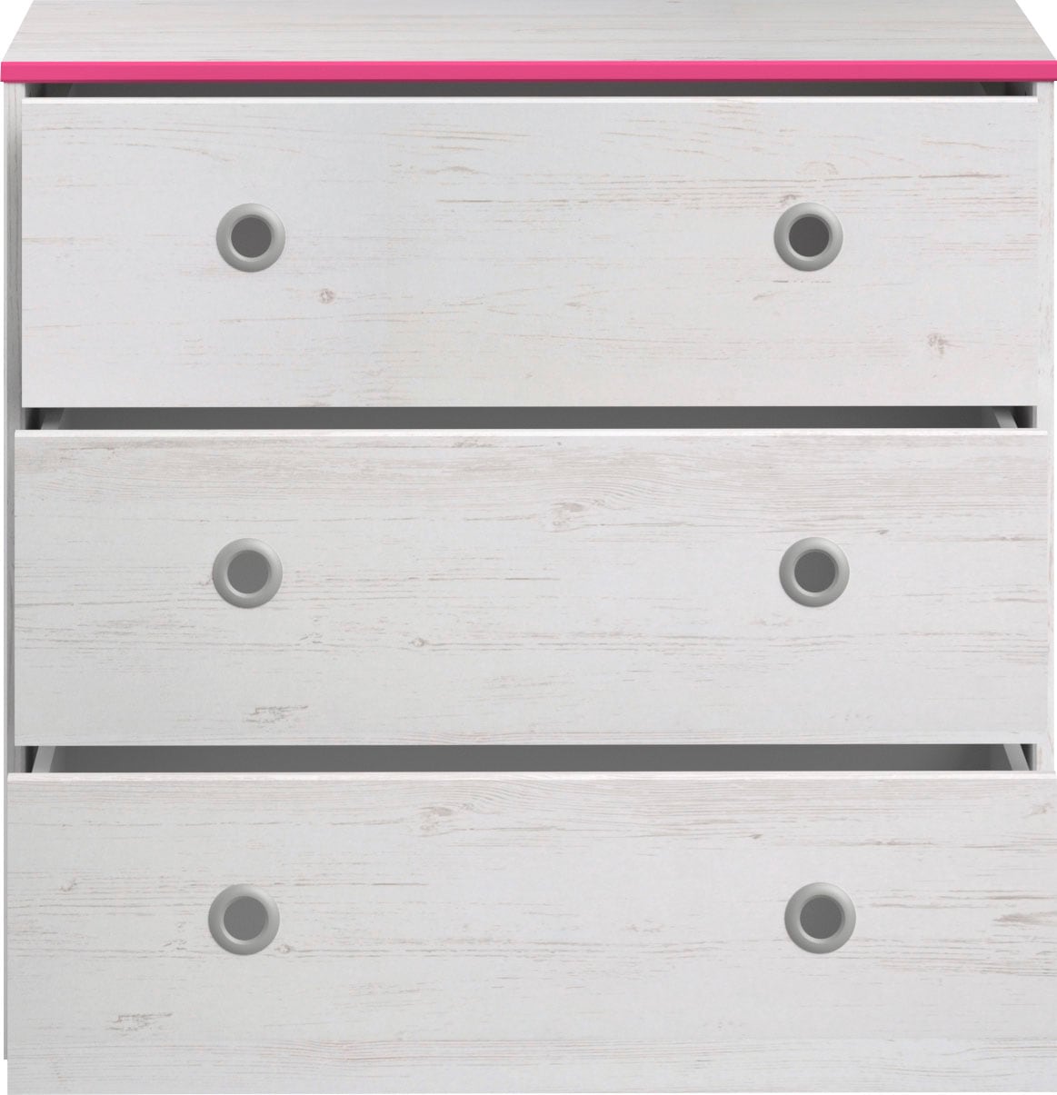 Parisot Jugendzimmer-Set »Smoozy«, (Set, 3 tlg., Hochbett mit Schreibtisch, Kleiderschrank und Schubkastenkommode)