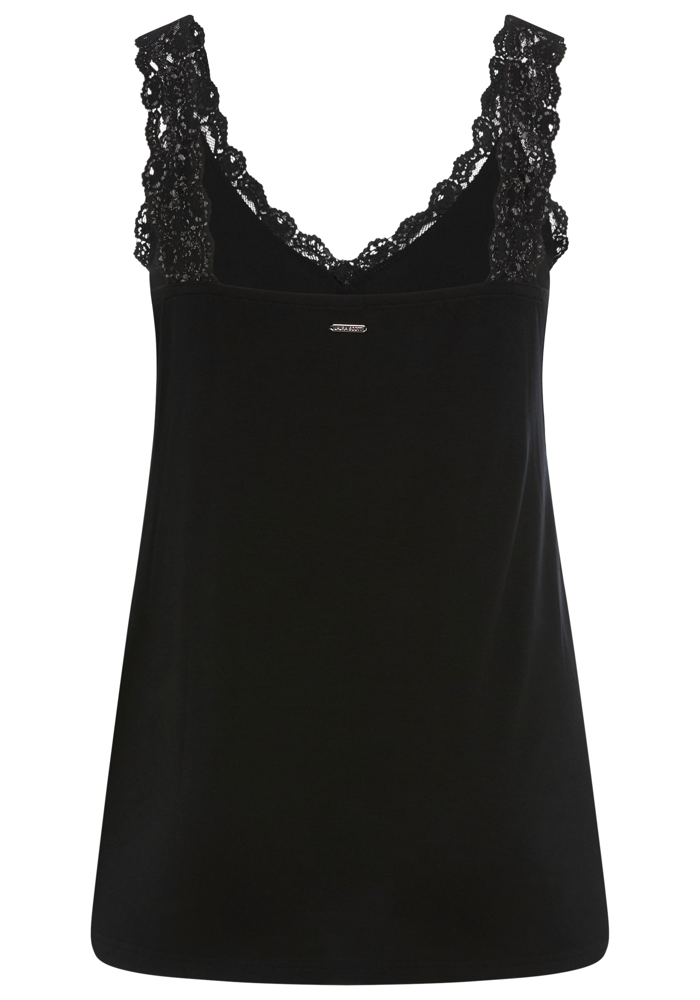 Laura Scott CURVE Débardeur figurnahe Schnittform mit V-Ausschnitt und Spitze