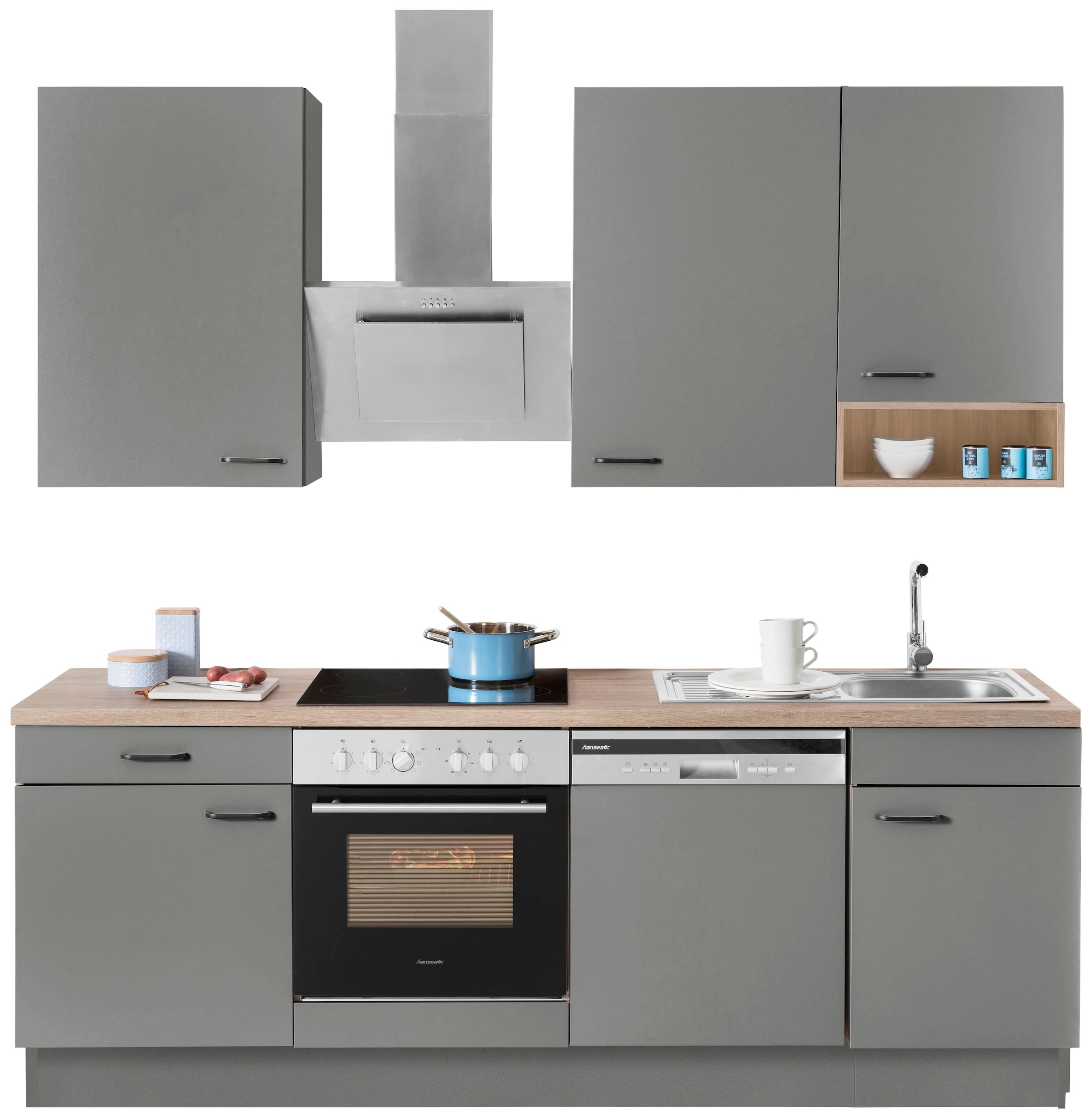 Image of OPTIFIT Küchenzeile "Elga" Premium-Küche mit Soft-Close-Funktion, Vollauszug, Breite 230 cm