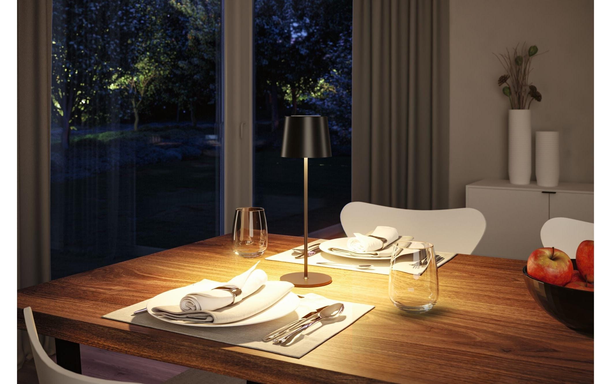 Paulmann Lampe de table extérieure LED »Akkuleuchte Gilo IP44 dimmbar« 1 cuis