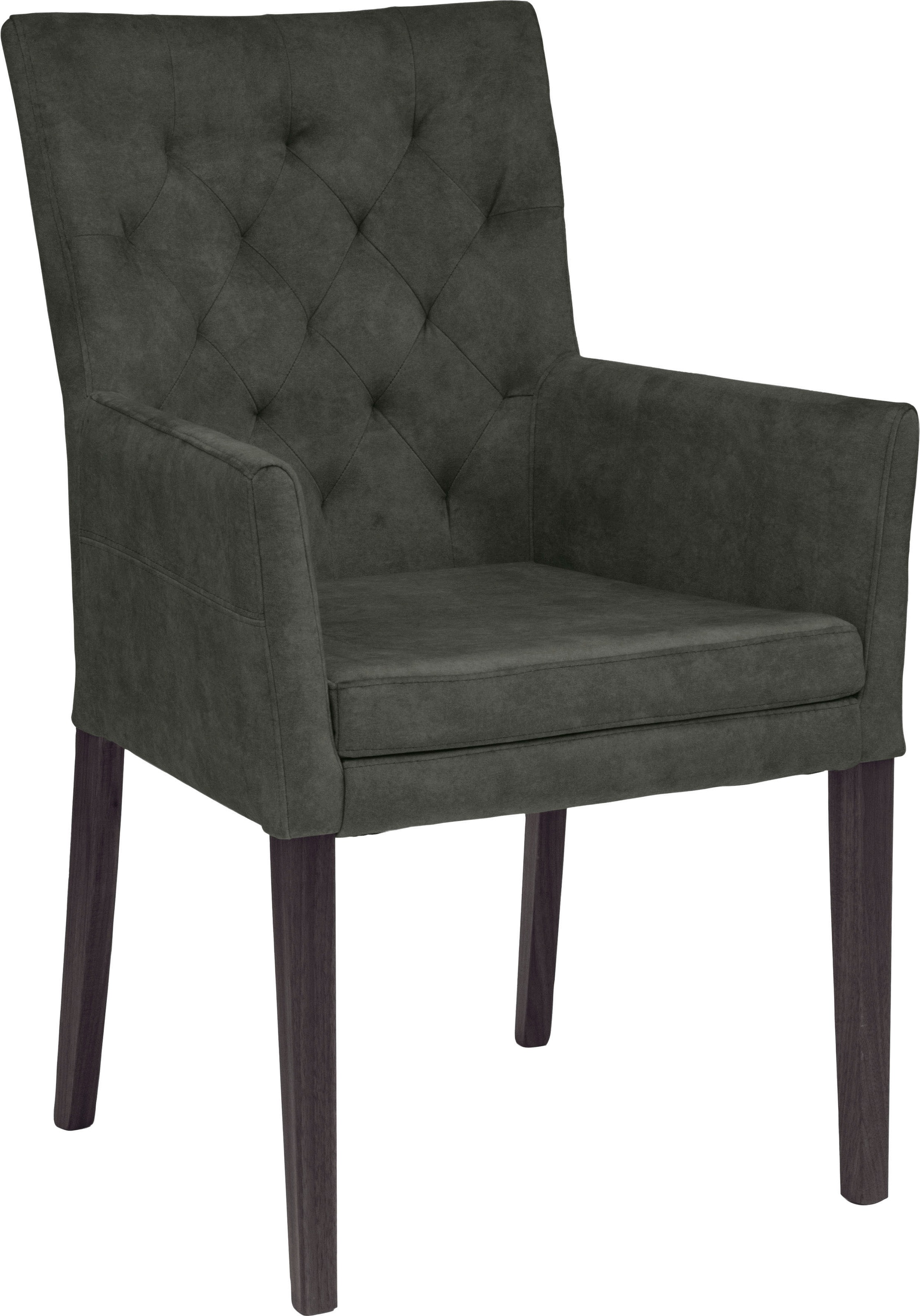 Image of Home affaire Armlehnstuhl »Colorado«, 1 St., Samtvelours, Beine aus massiver Buche, wengefarben lackiert bei Ackermann Versand Schweiz