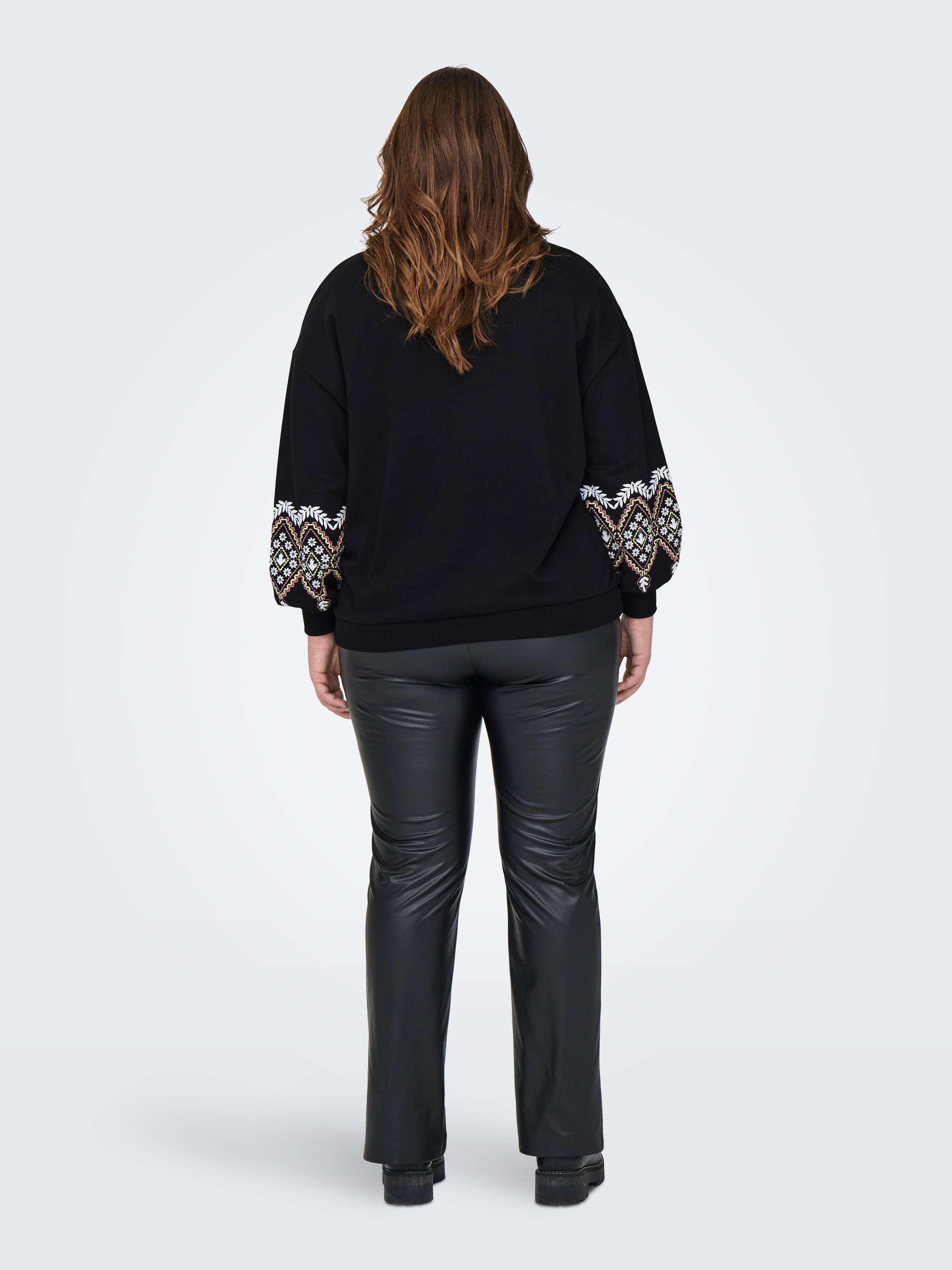 ONLY CARMAKOMA Sweatshirt »CARBROOKE L/S O-NECK PRINT SWT JRS NOOS«, Baumwollmischung, regular fit
