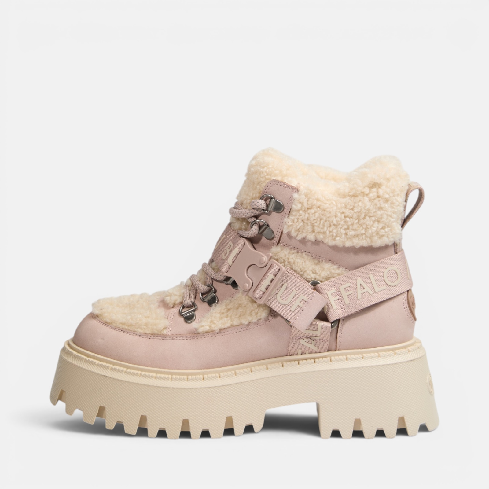 Buffalo Bottines à lacets »ASPEN«  bottes d'hiver, bottes plateforme avec doublure imitation peluche