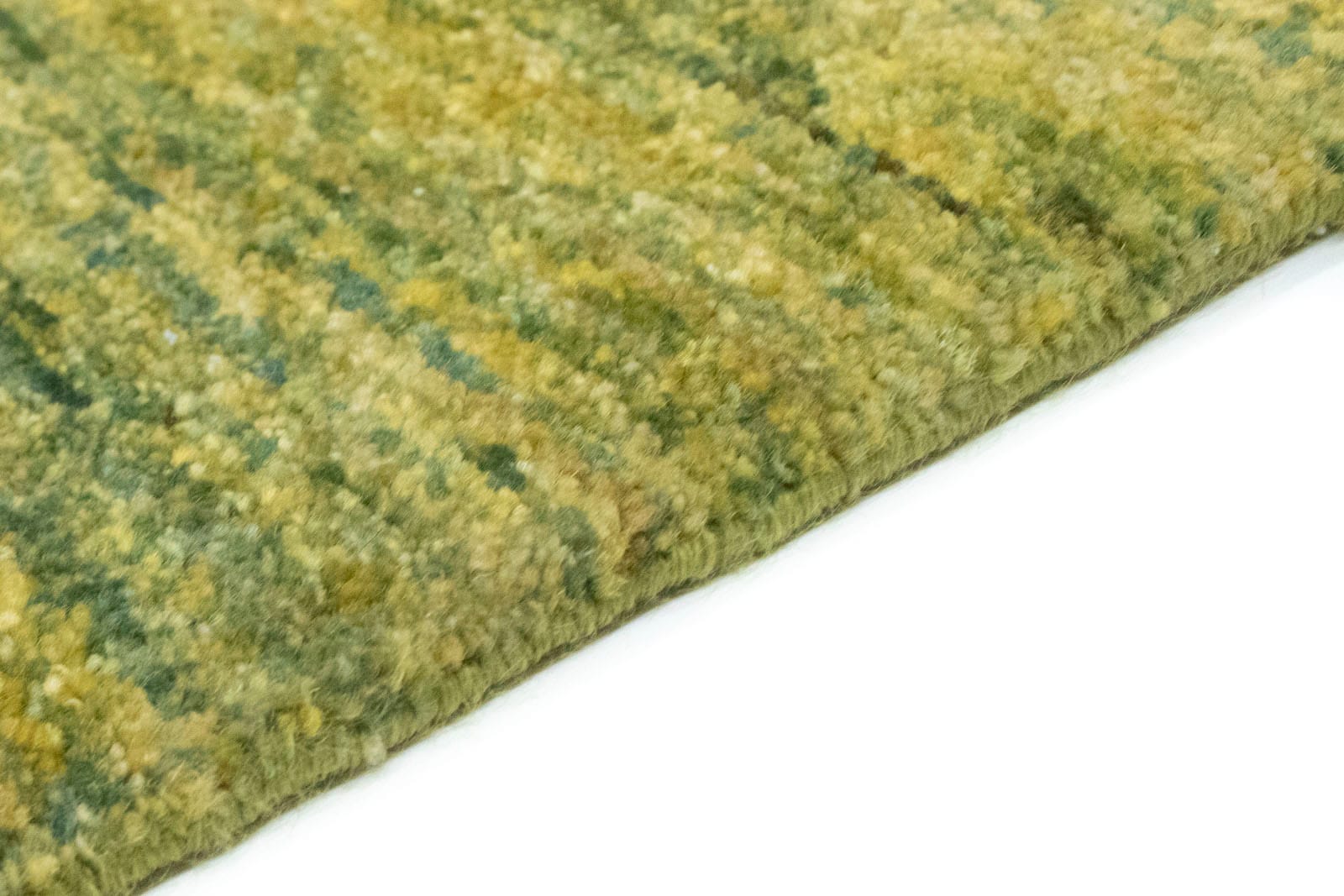 jetzt kaufen Wollteppich handgeknüpft morgenland rechteckig, grün«, handgeknüpft »Loribaft Teppich