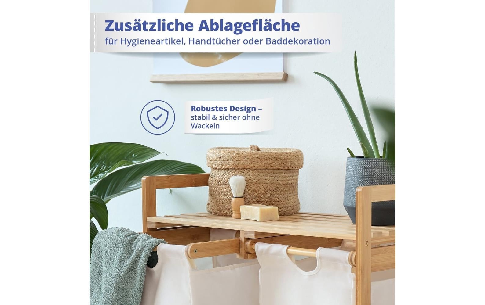 Lumaland Panier à linge »Bambus 60 l«