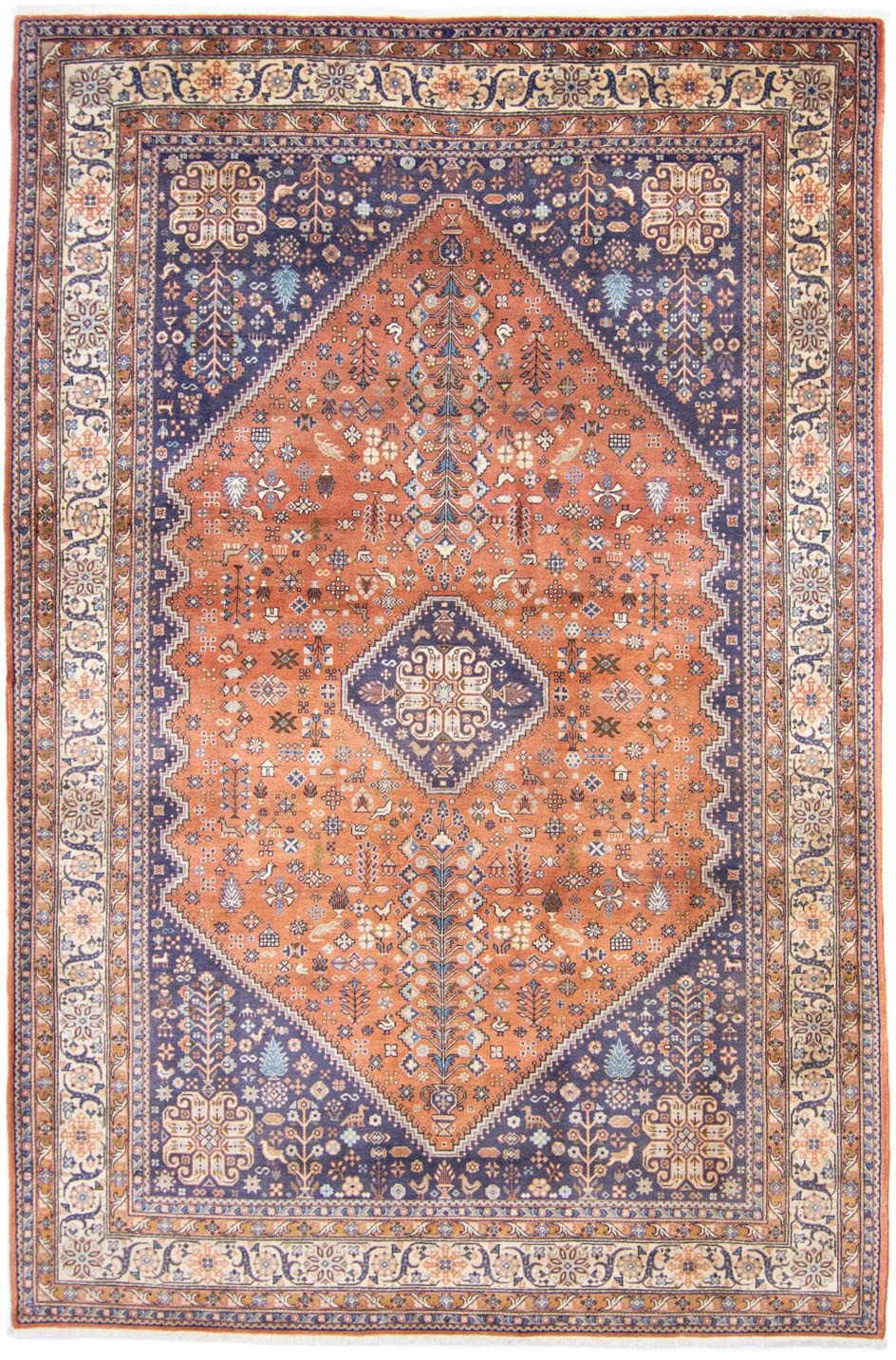 Image of morgenland Wollteppich »Abadeh Medaillon Ruggine 300 x 200 cm«, rechteckig, 1 mm Höhe, Unikat mit Zertifikat bei Ackermann Versand Schweiz